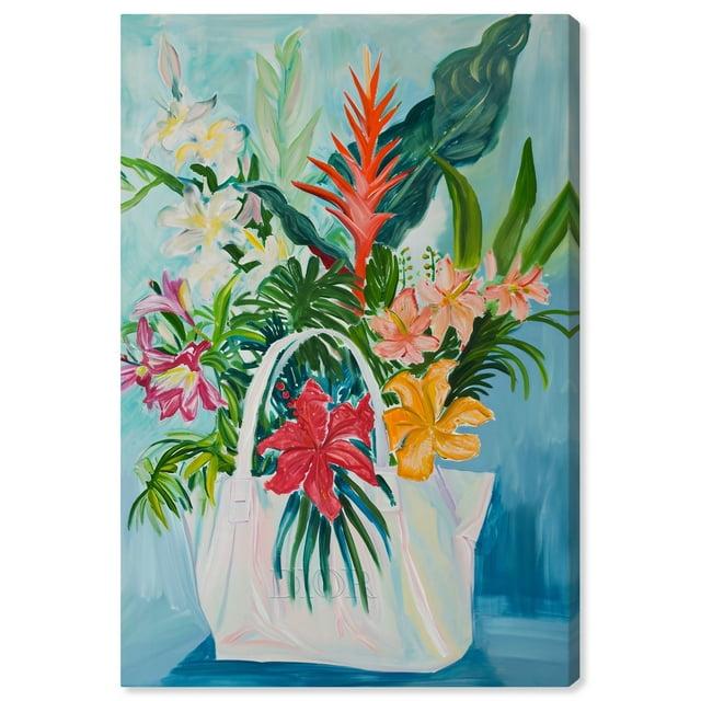 Art Remedy Art Remedy Tropical Flower Bag Framed Flowers In Vase Paintings 55517