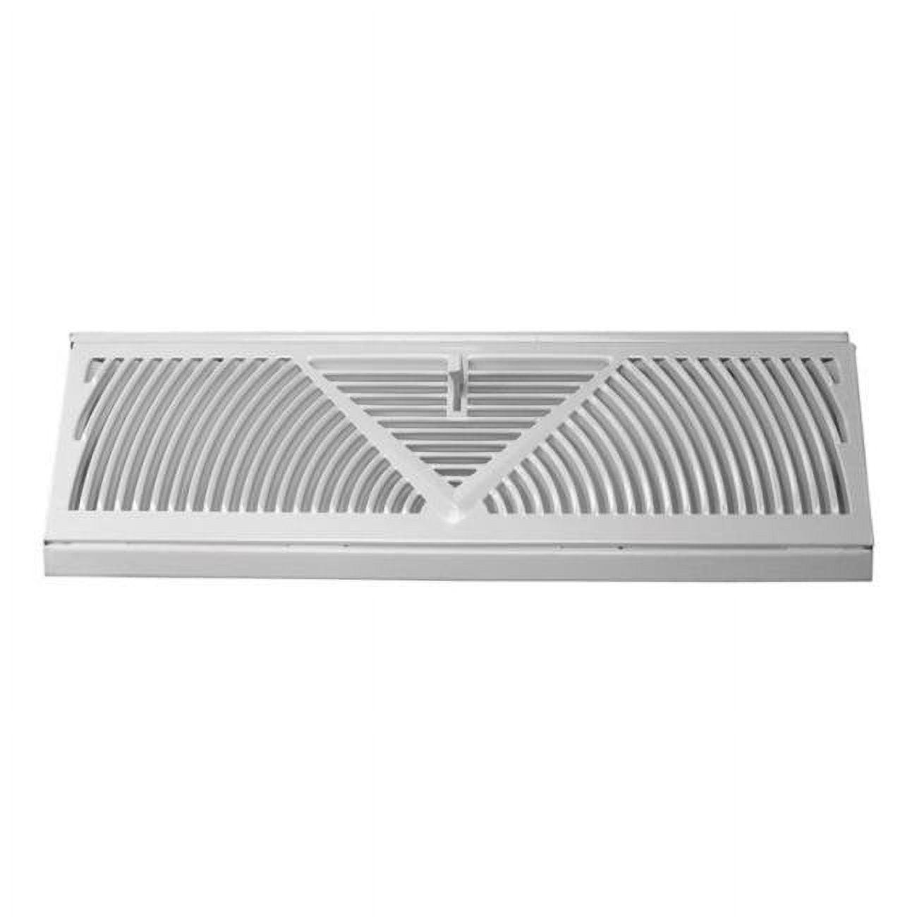 18" White Powder Coat Steel Baseboard Diffuser