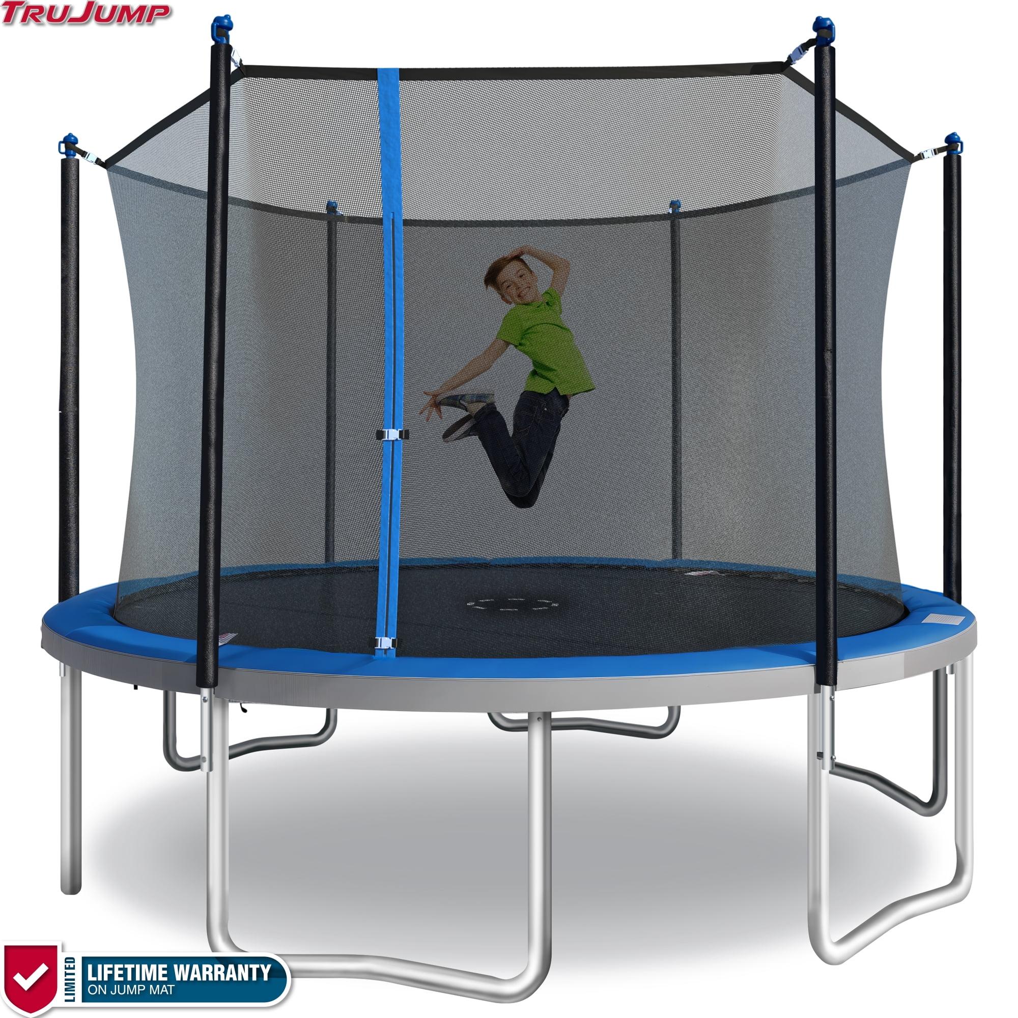 TruJump 14ft Blue Trampoline with Safety Enclosure