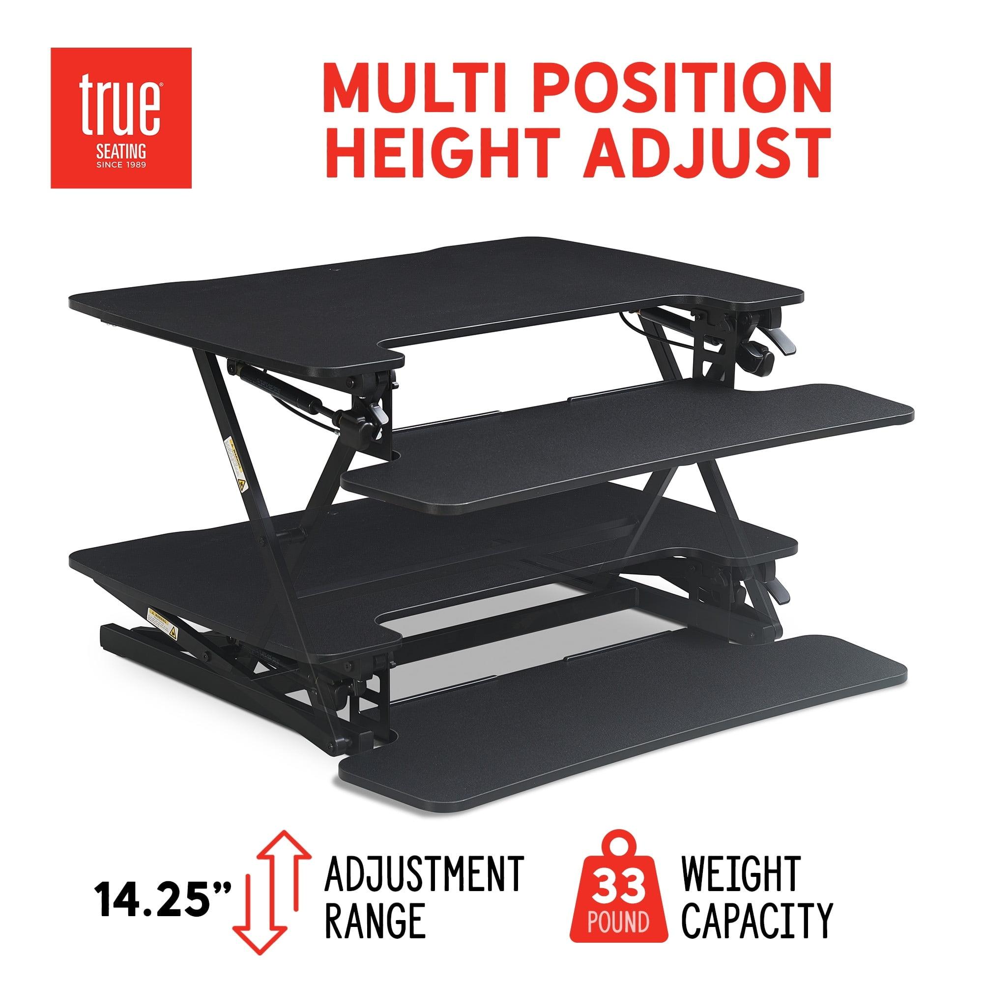 Large Ergo Height Adjustable Standing Desk Converter - True Seating