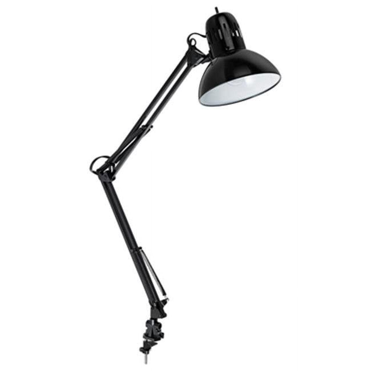 31.5" Black Adjustable Architect Swing Arm Clip Lamp