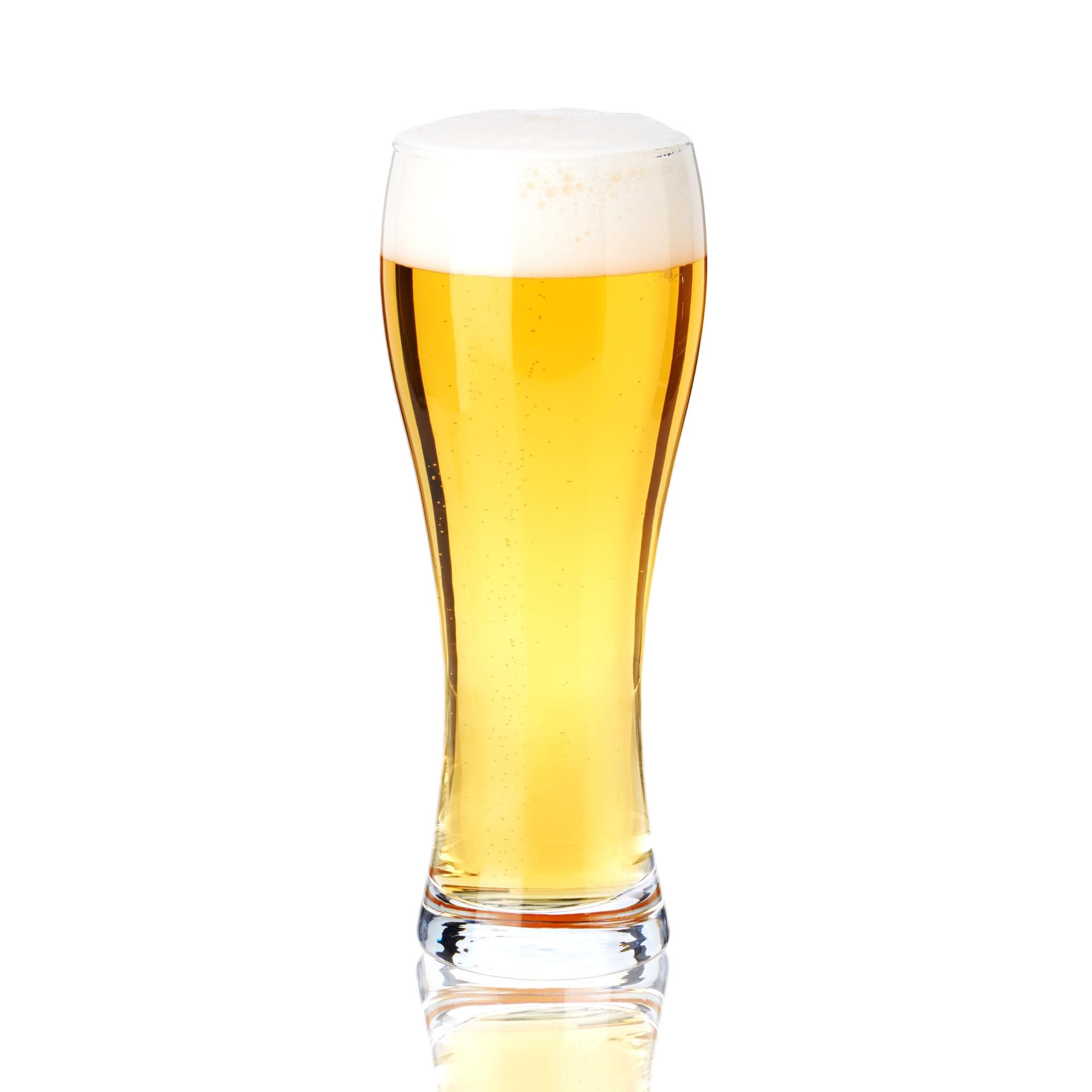 Clear 23 oz Large Wheat and Pilsner Beer Glass Set