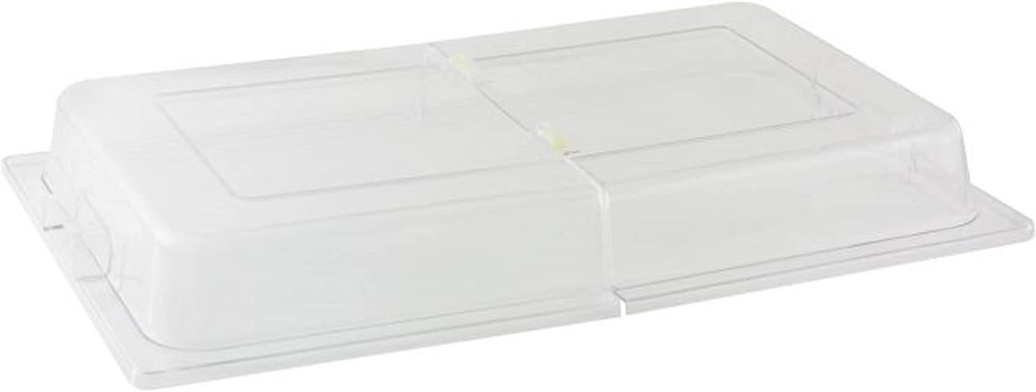 TrueCraftware- 21" x 13" x 3" Full Size Polycarbonate Hinged Dome Cover Opens on both ends Clear Color- Food Pan Cover Pastry Cover Display Cover Serving Platter Cover Clear Food Pan Cover