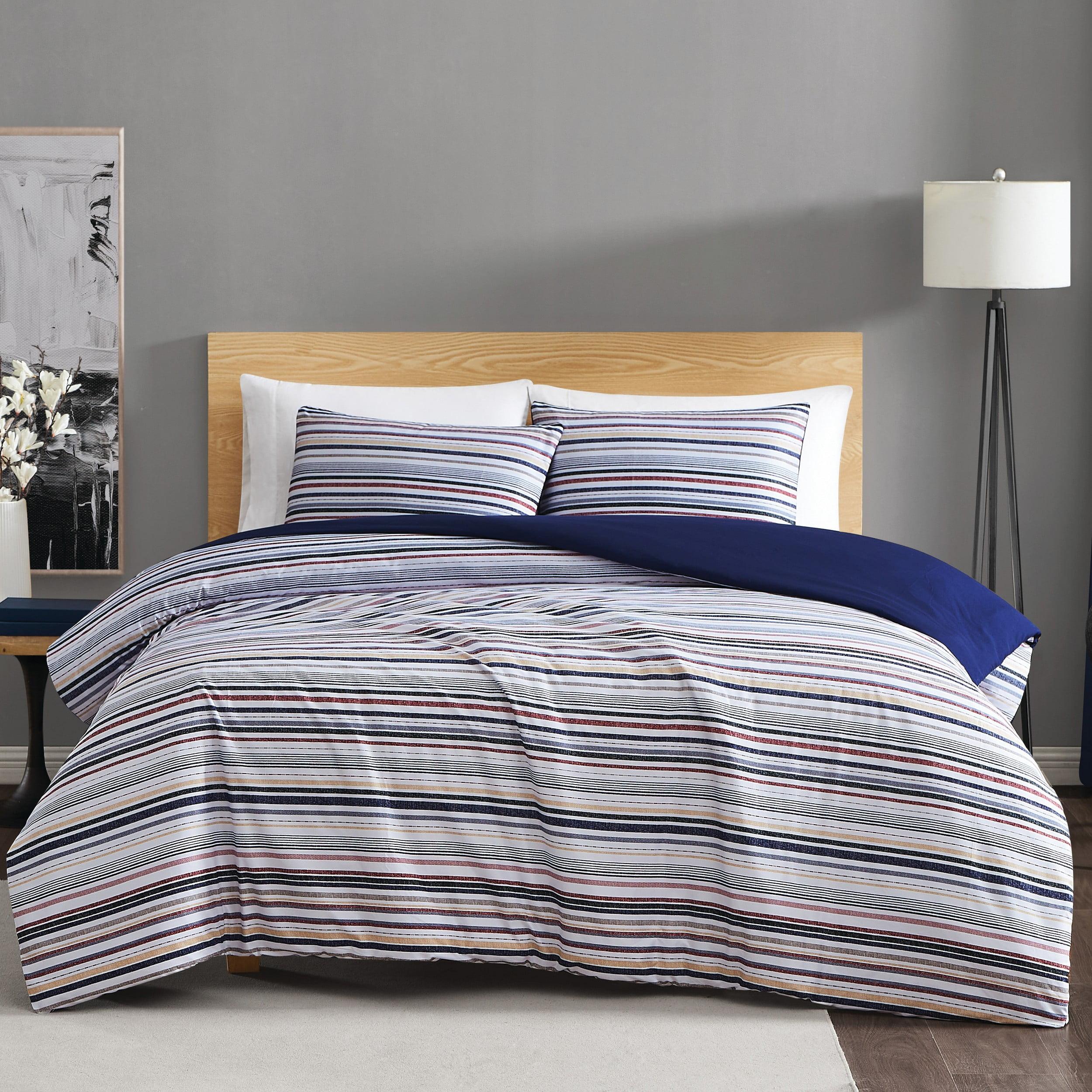 Plain Weave Striped Comforter Set