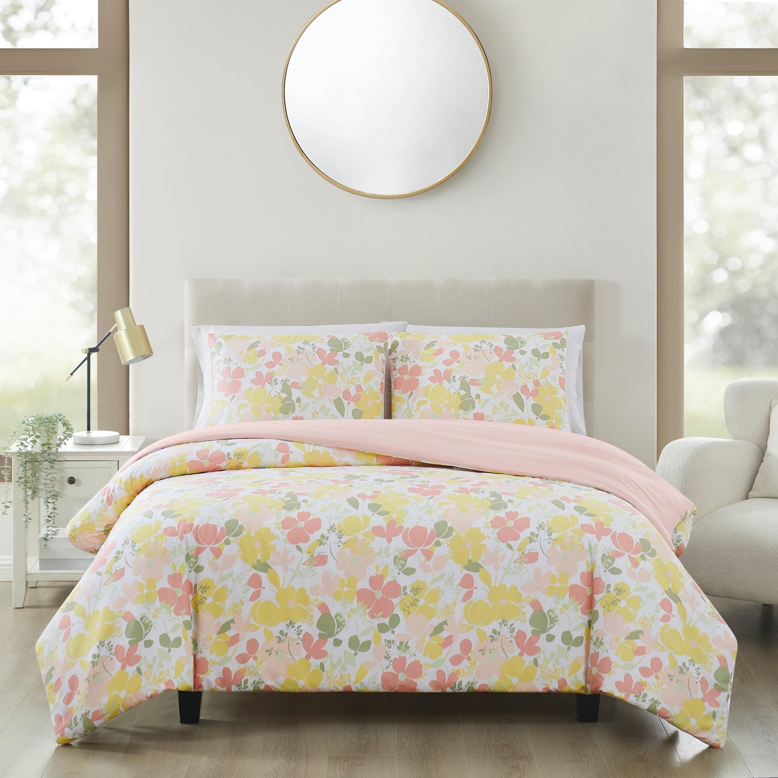 Plain Weave Floral Duvet Cover Set