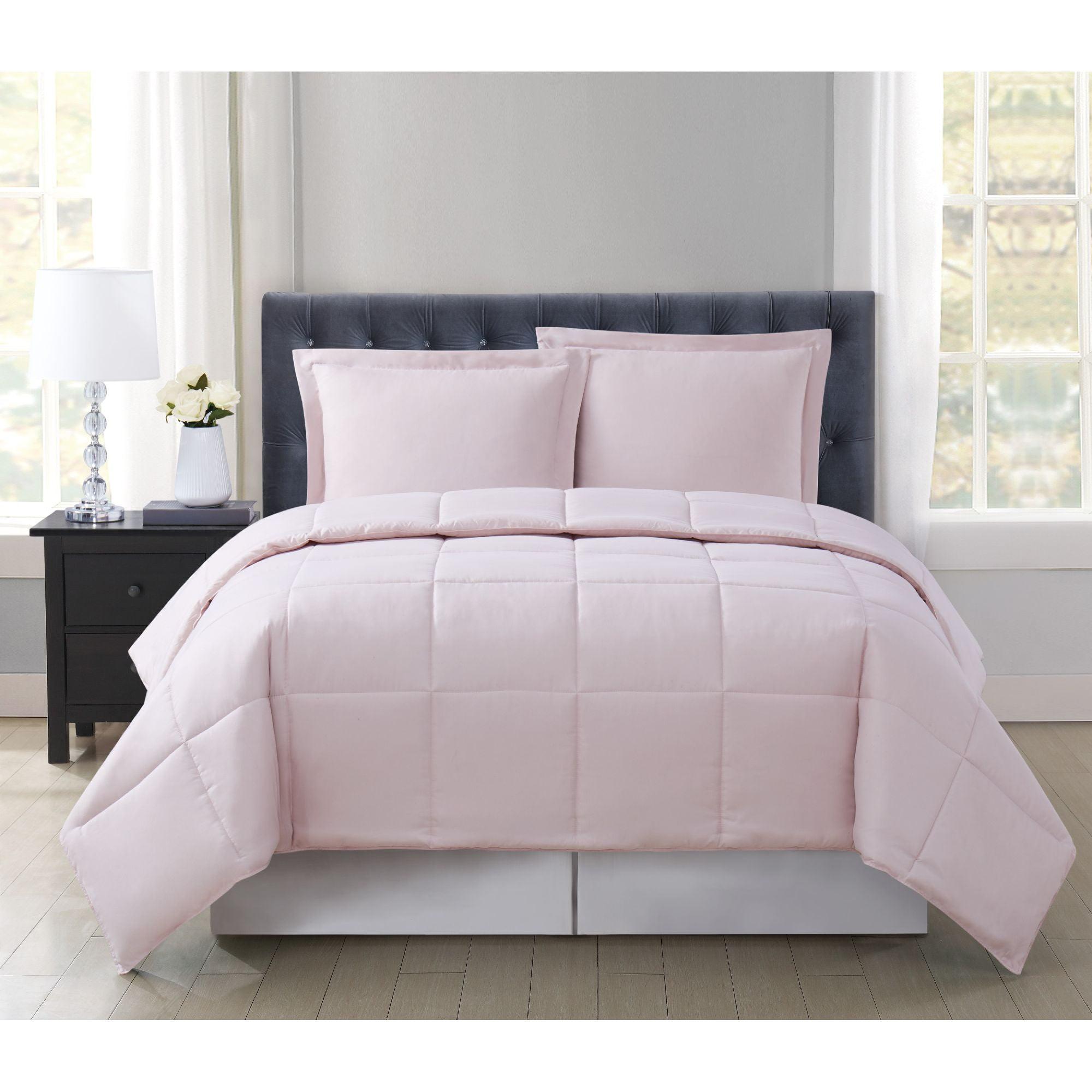 Blush King Reversible Down Alternative Microfiber Comforter Set