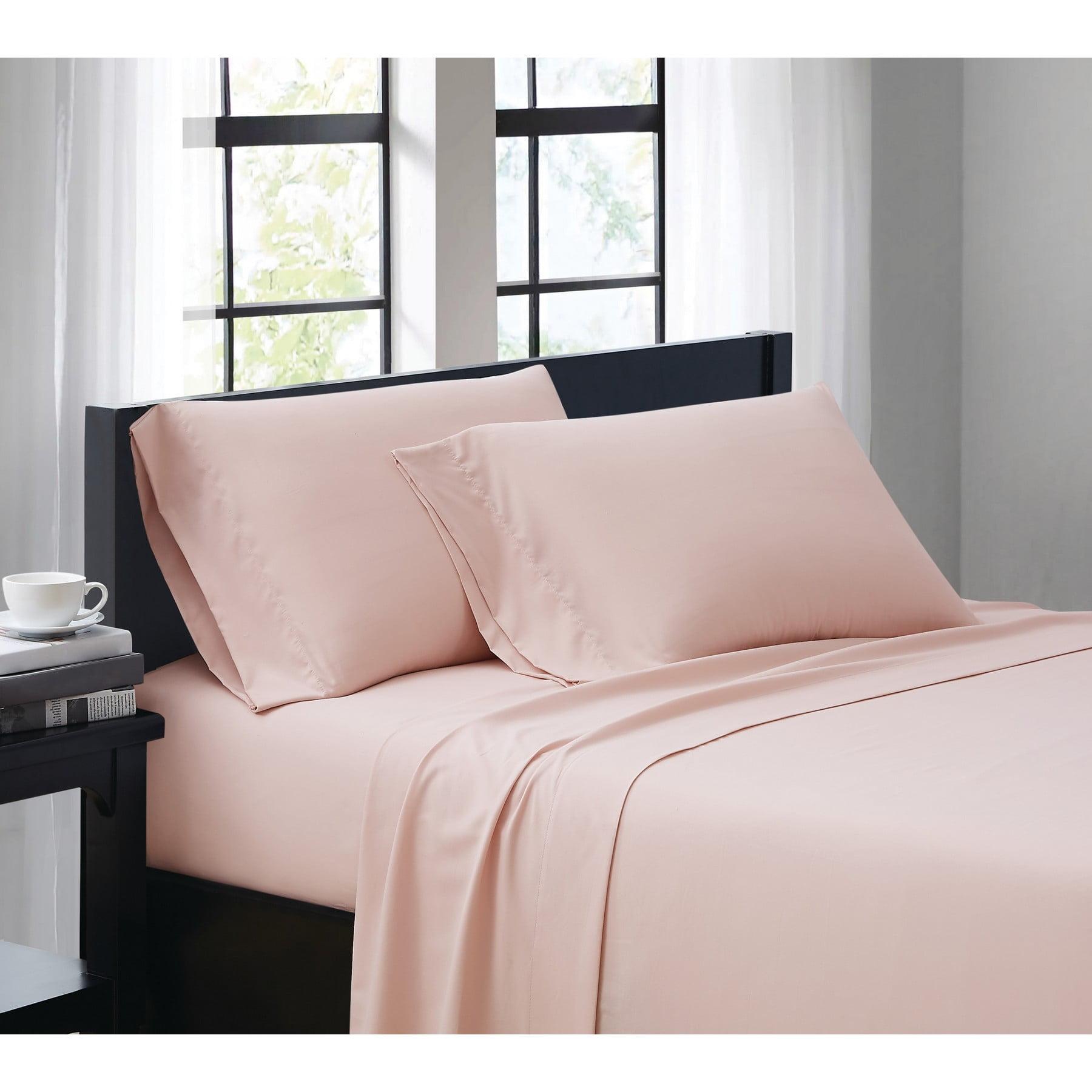 Blush Twin XL Brushed Microfiber Sheet Set