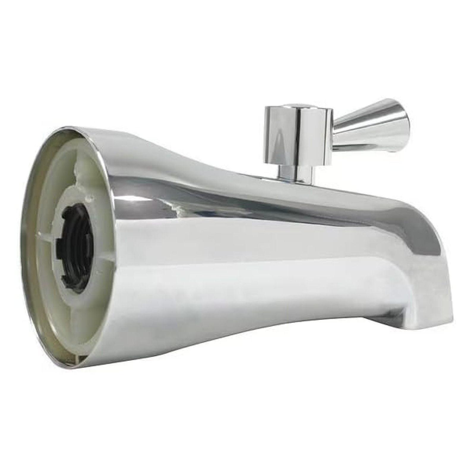 Chrome Metal Tub Diverter Spout with 5-1/4 Inch Reach