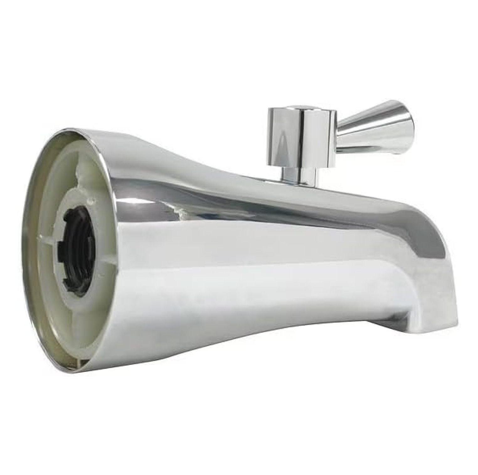 Chrome Metal Tub Diverter Spout with 5-1/4 Inch Reach