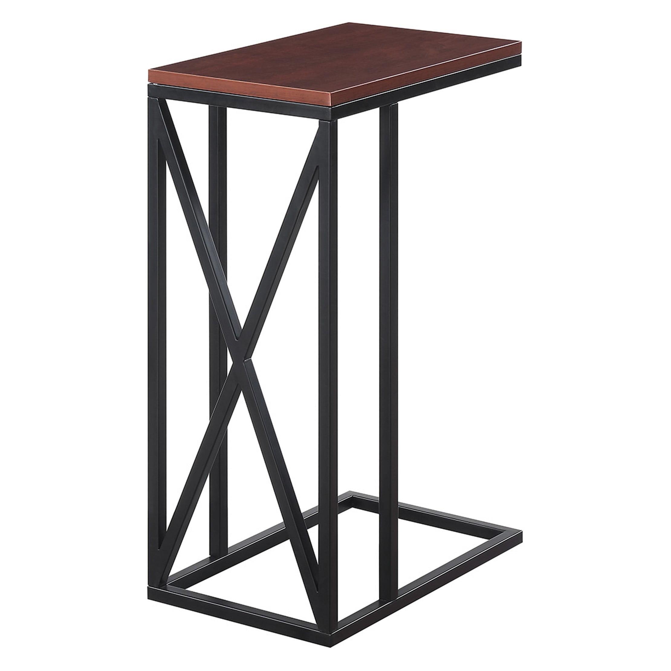 Tucson Cherry & Black C-Shaped Versatile End Table