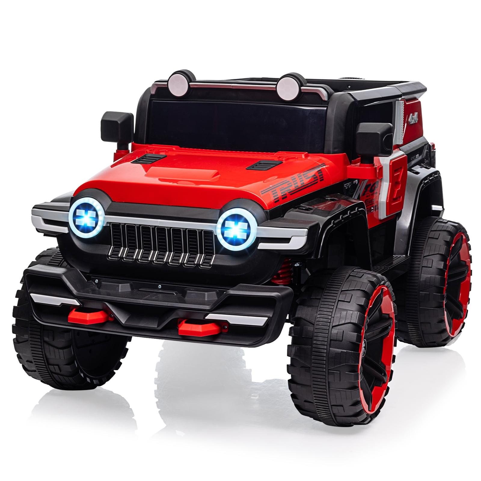 Red 12V Dual Motor Kids Ride-On Off-Road Truck