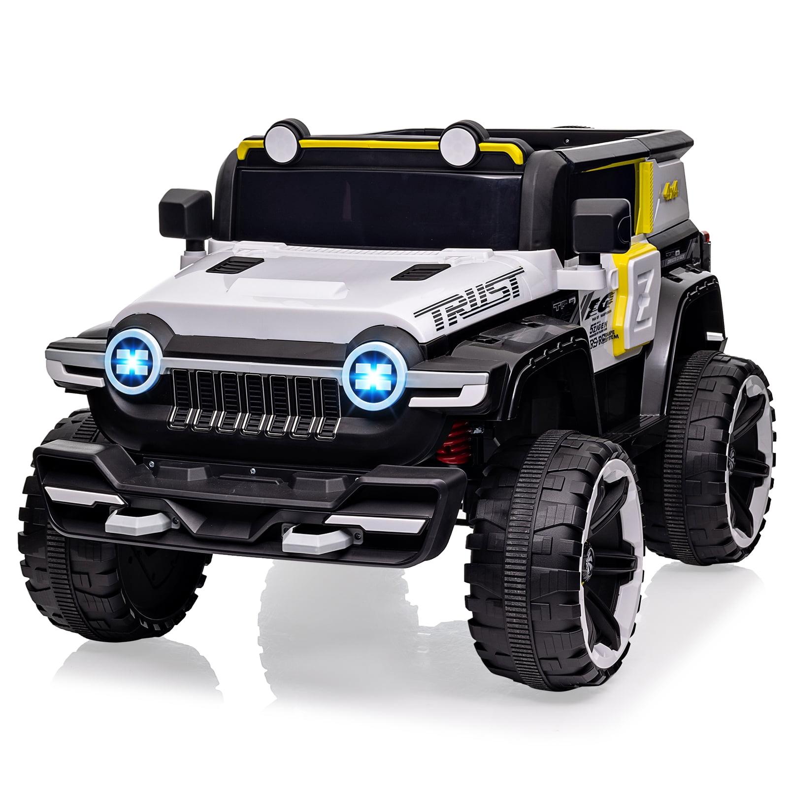 White 12V Dual Seater Off-Road Truck with Remote Control