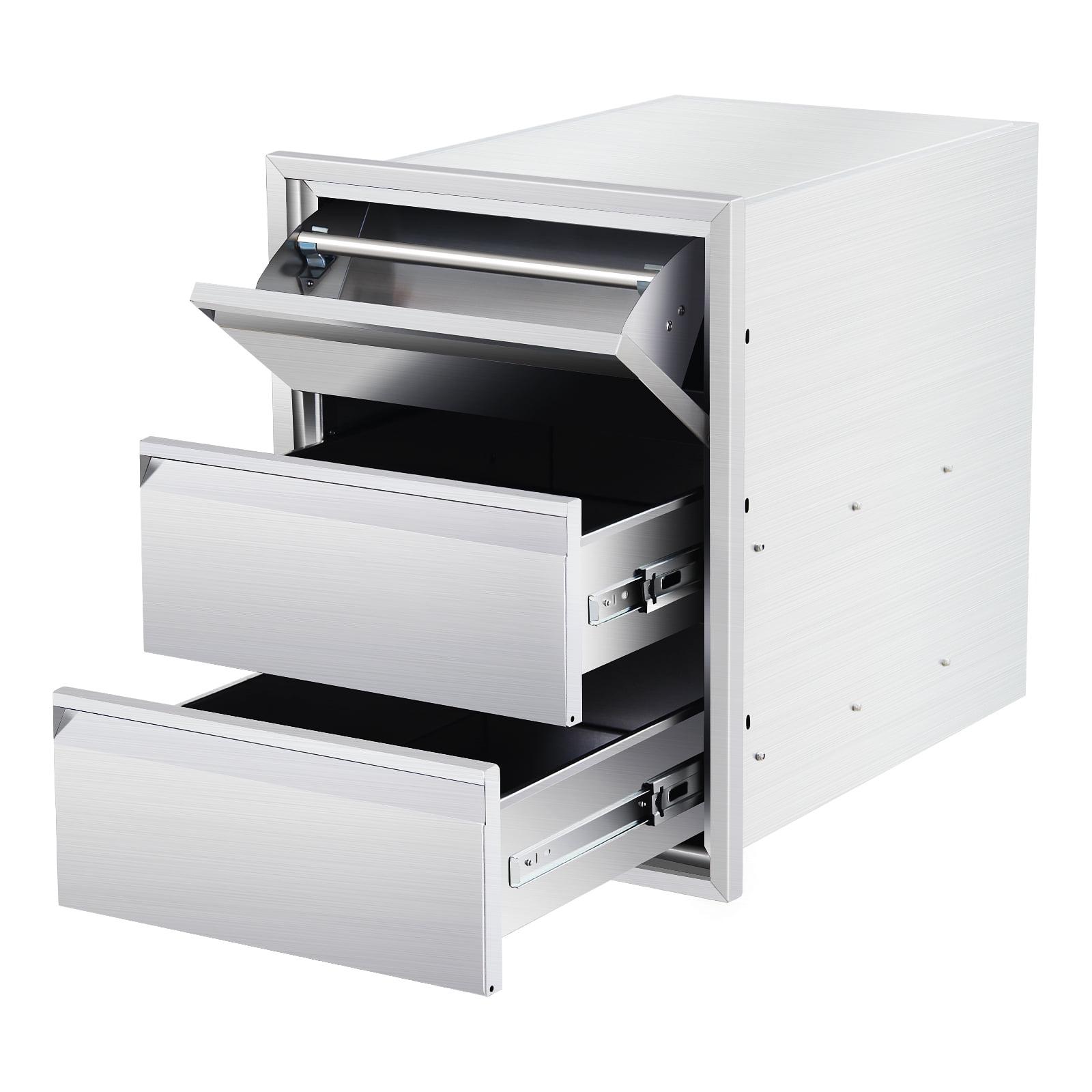 Stainless Steel Outdoor Kitchen Drawer with Paper Towel Holder