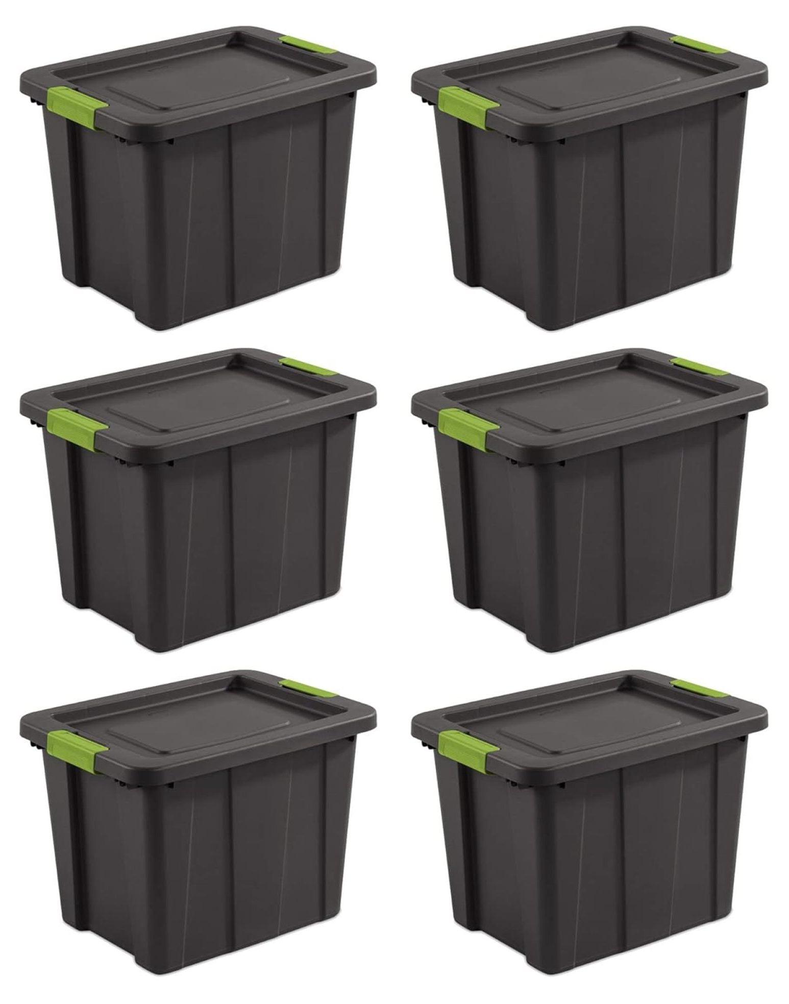 Sterilite Tuff1 Latching 30 Gal Plastic Storage Tote Container and Lid