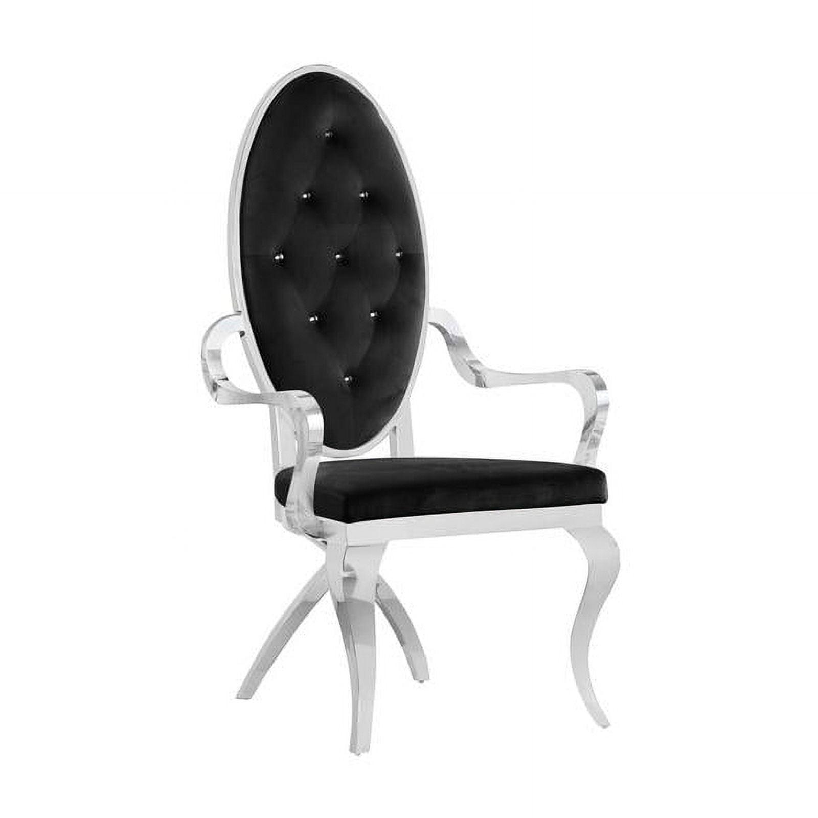 Tufted Velvet Upholstered Armchair