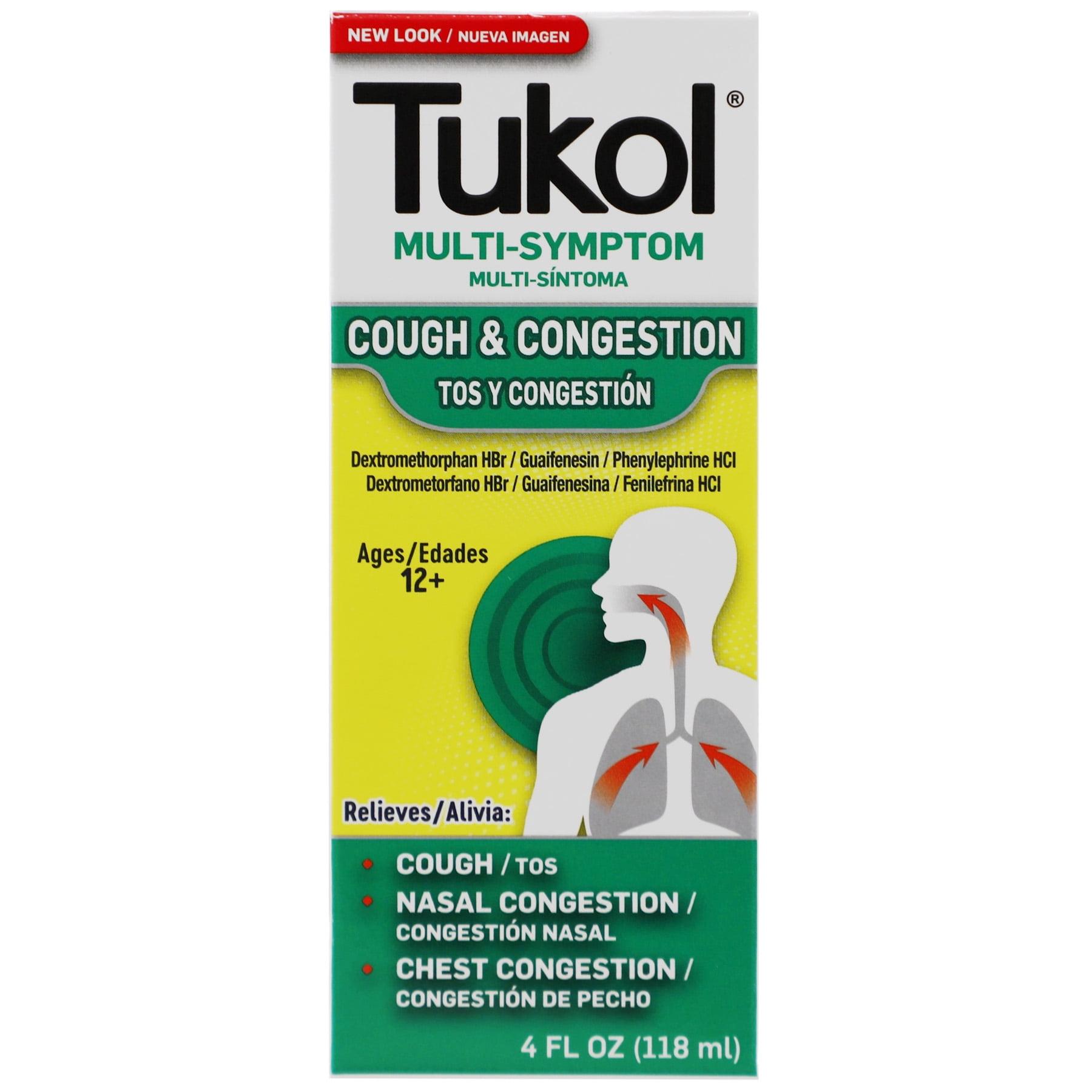 Tukol Extra Strength Multi Symptom Cold Relief Liquid - Dextromethorphan - 4 fl oz