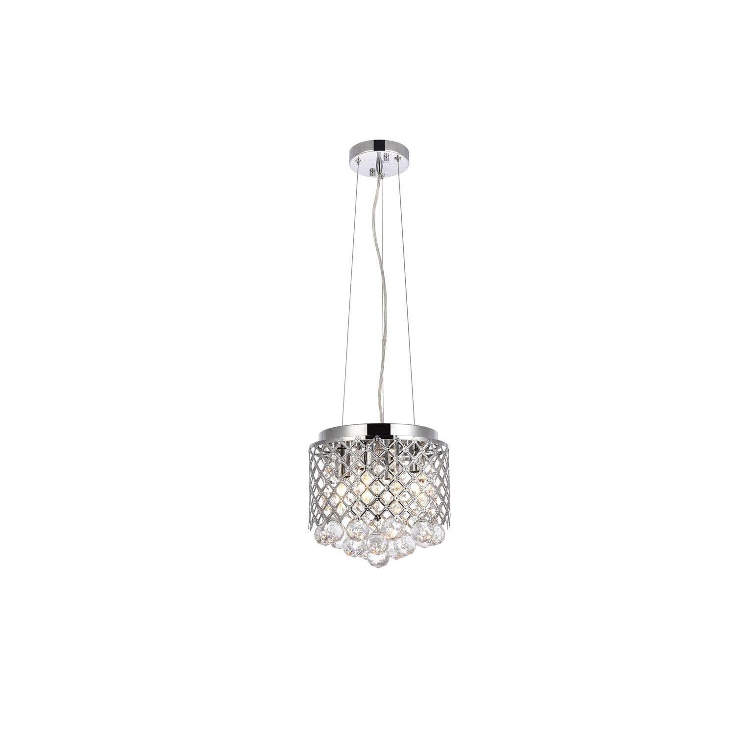 Elegant Lighting Tully 4 lights pendant in chrome