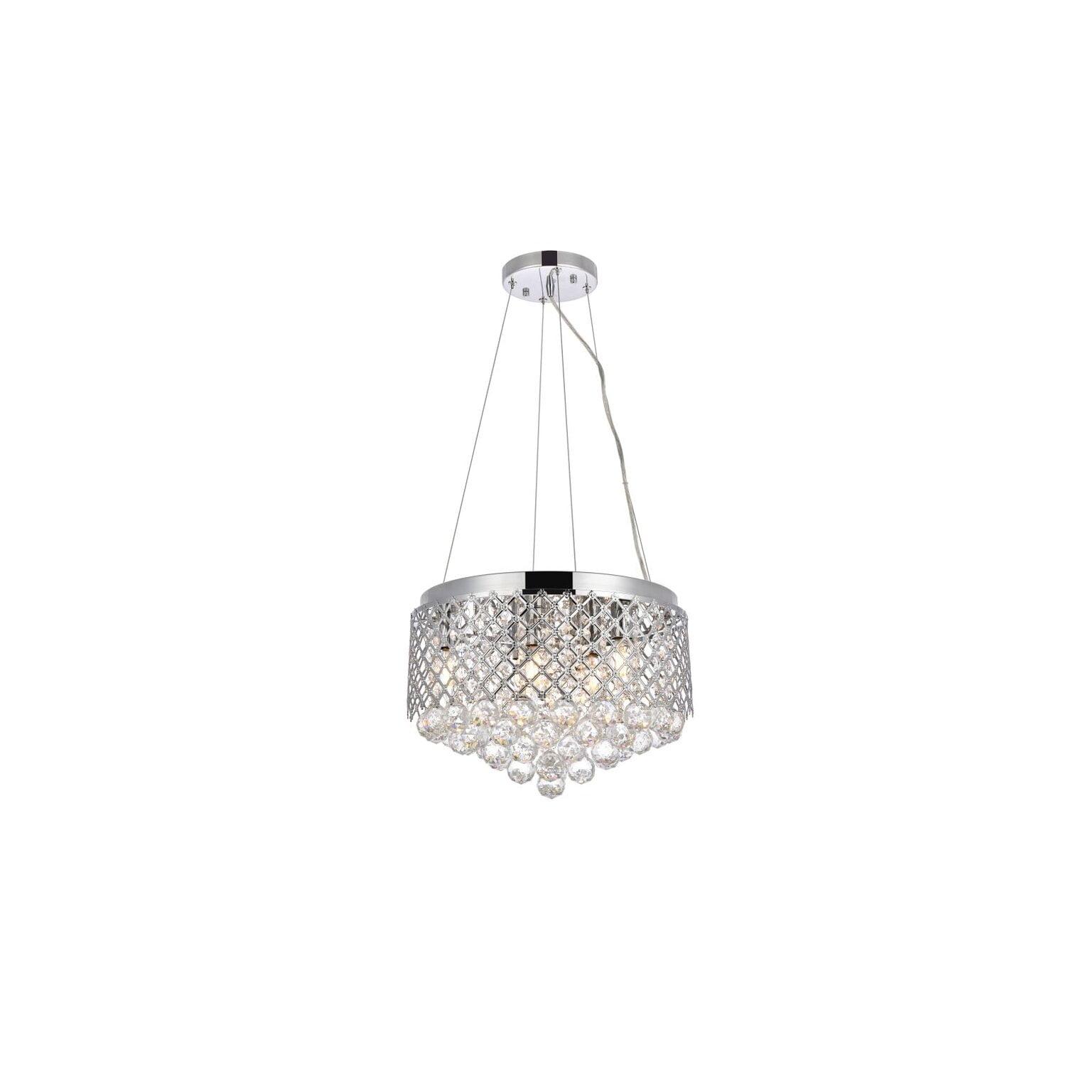 Elegant Lighting Tully 6 lights pendant in chrome