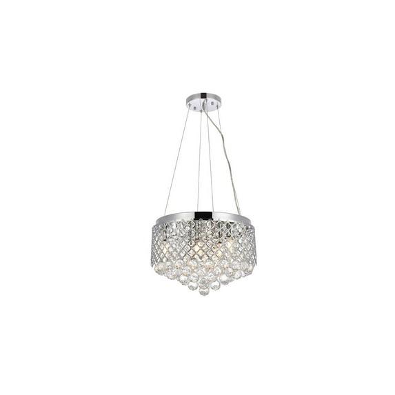 Elegant Lighting Tully 6 lights pendant in chrome
