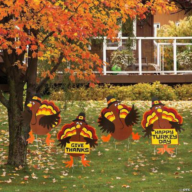 Tumbling Thanksgiving Yard Sign Garden Stake