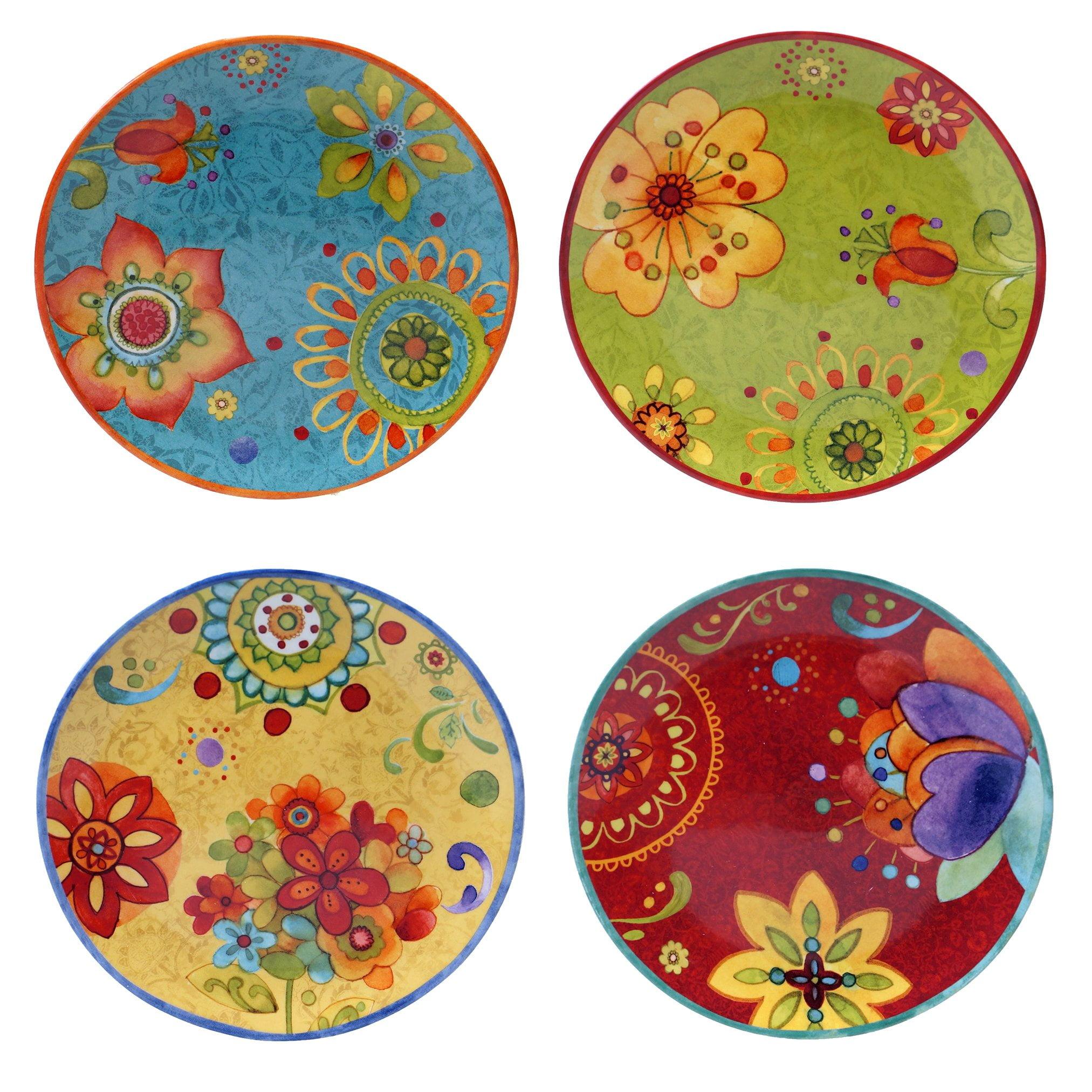 Certified International Tunisian Sunset 4 Piece 8.75" Salad Plate Set & Reviews | Wayfair