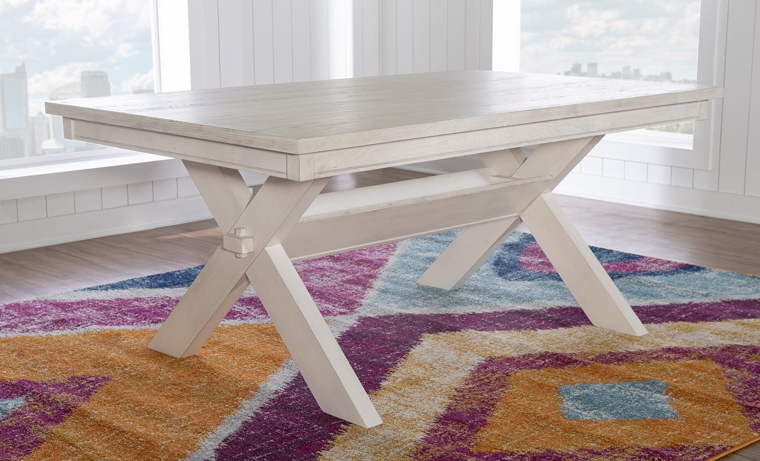 Gigi 70" Solid Wood Farmhouse Trestle Base Dining Table