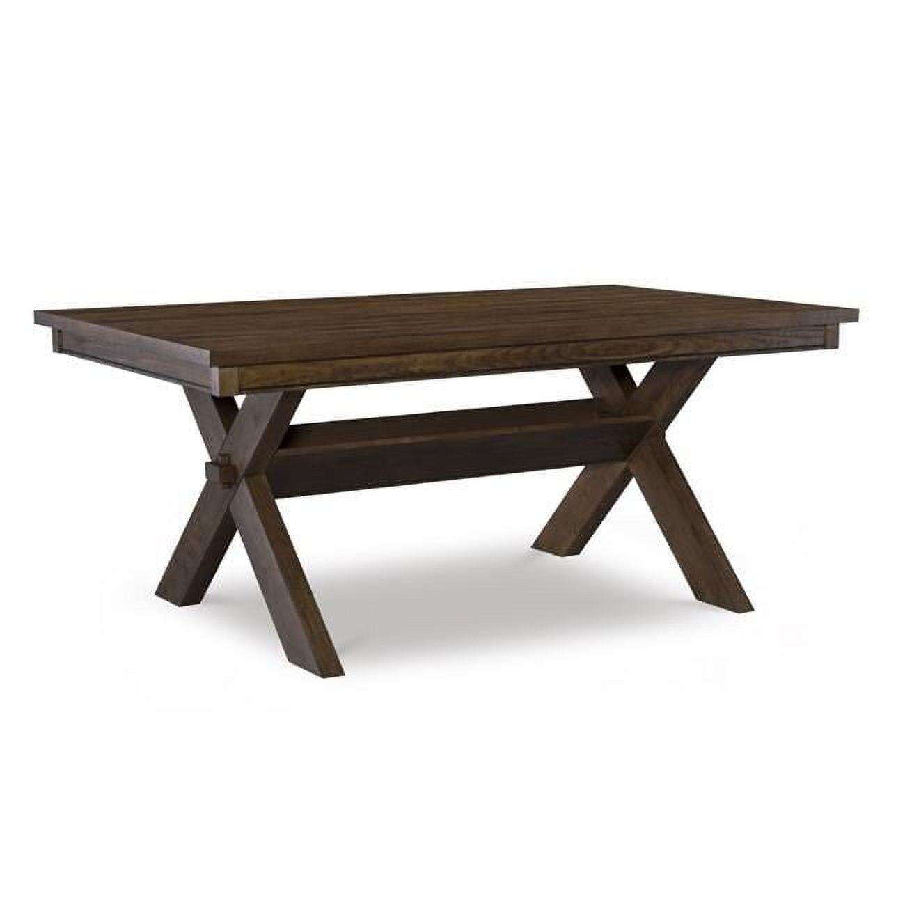 Gigi 70" Solid Wood Farmhouse Trestle Base Dining Table