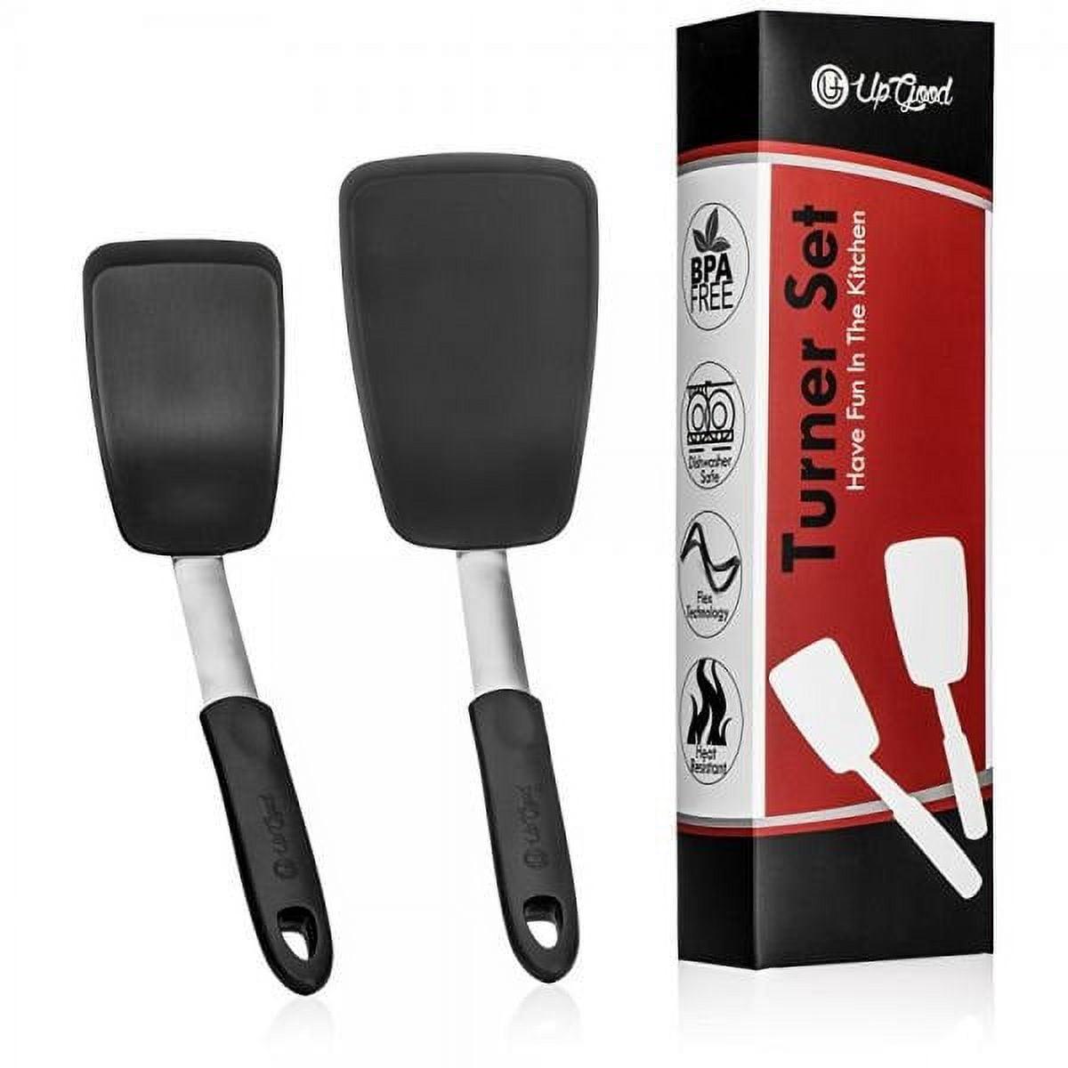 Shadow Black Stainless Steel and Silicone Turner Set