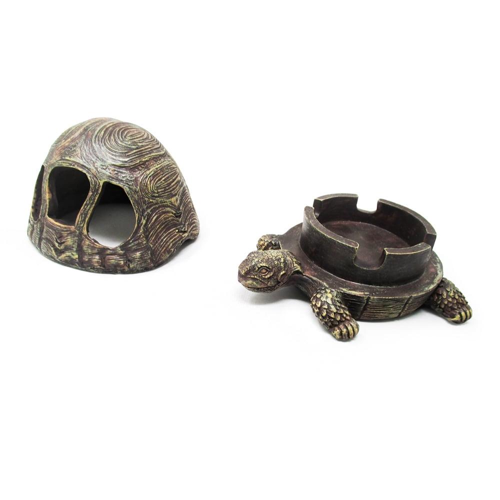 Turtle Resin Ashtray with Removable Lid