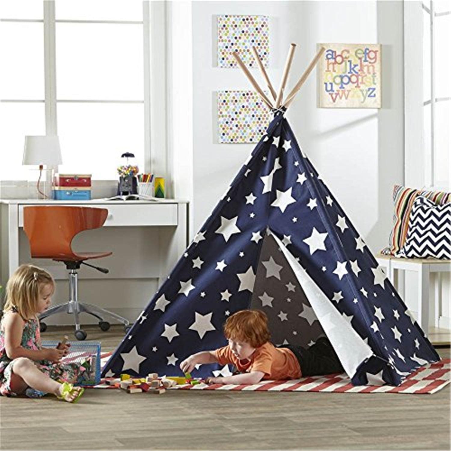 turtleplay Children’s Teepee, Blue With White Stars