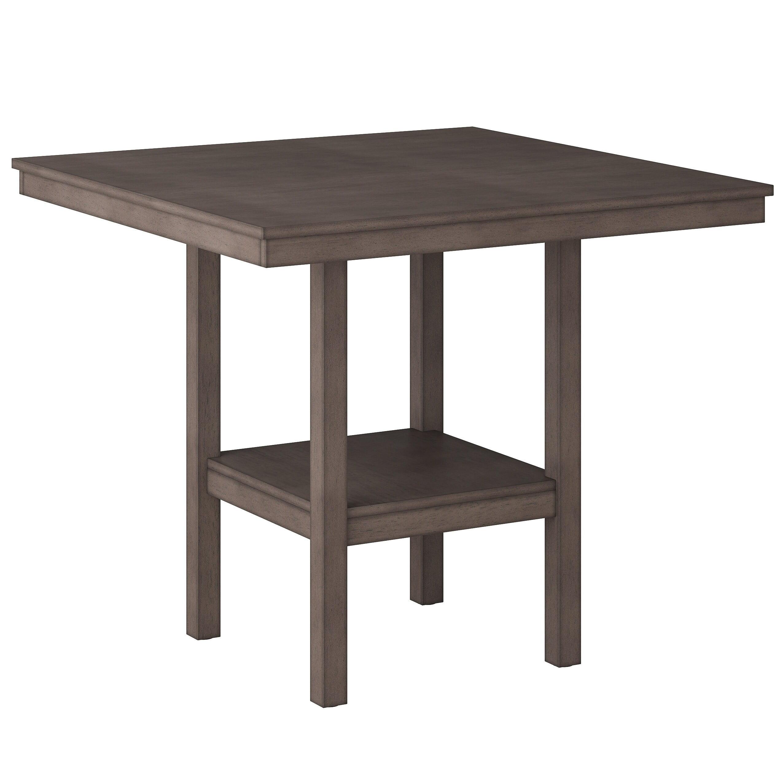 Washed Gray Rubberwood Counter Height Dining Table