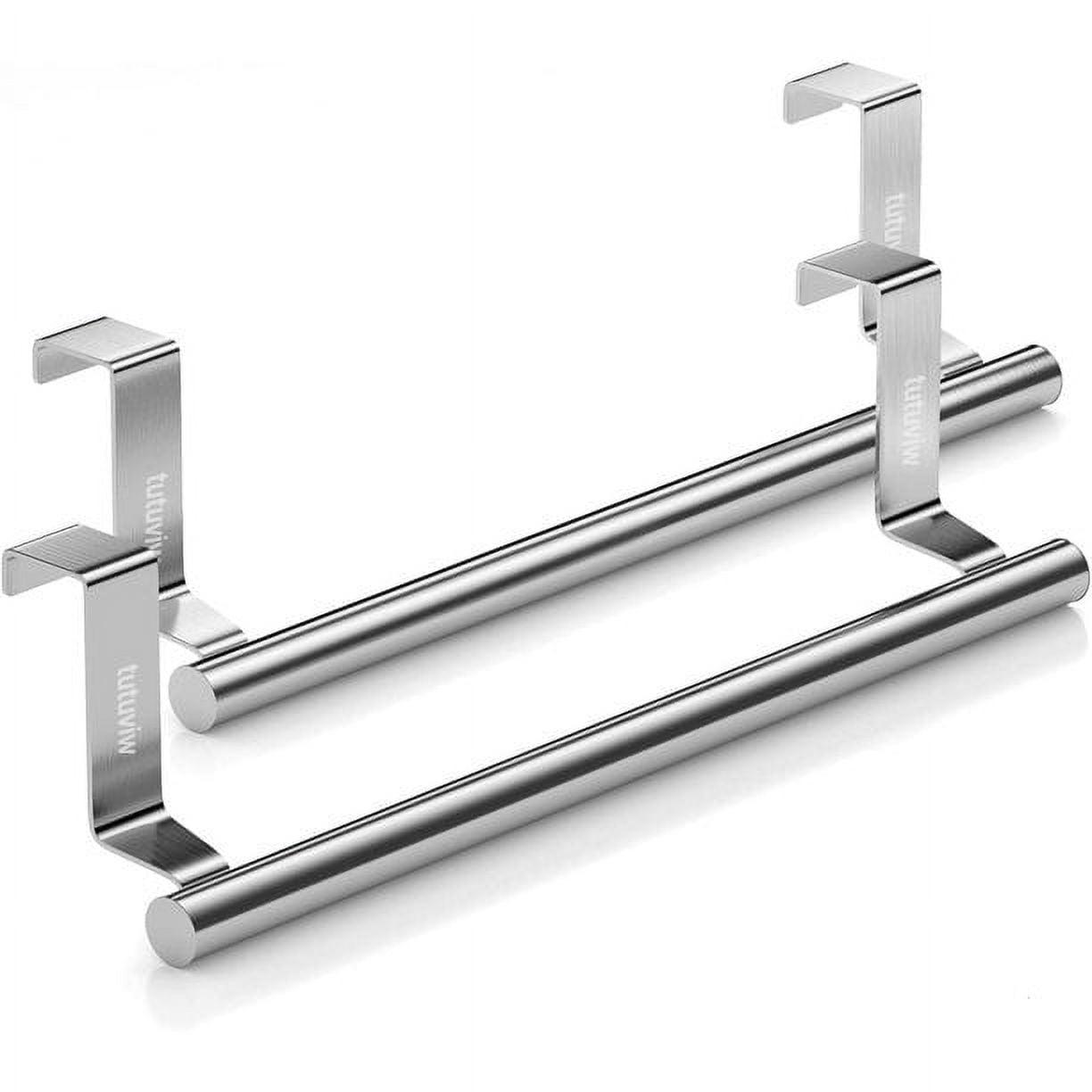 Suploo AUMJJE19 2 Pack Stainless Steel Over Door Towel Rack Bar Holders