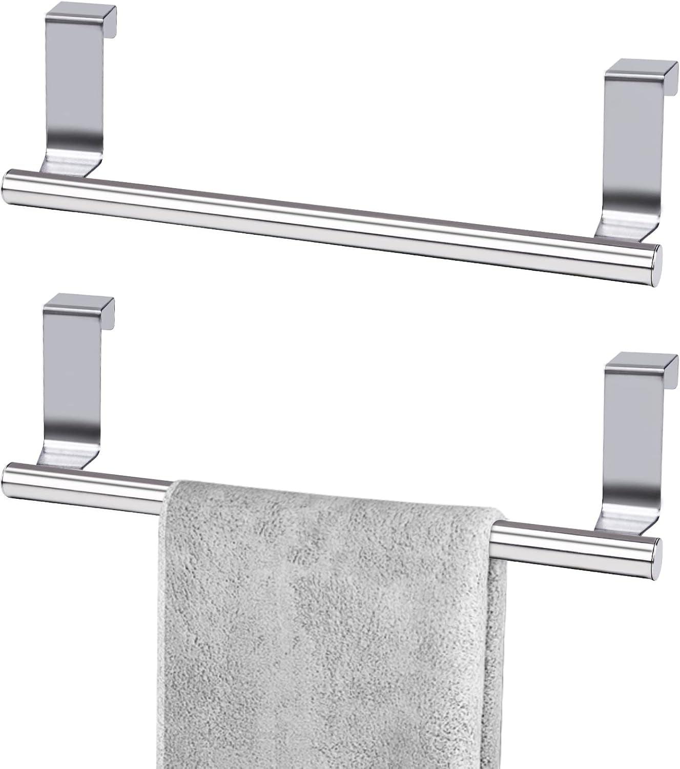 Suploo AUMJJE19 2 Pack Stainless Steel Over Door Towel Rack Bar Holders