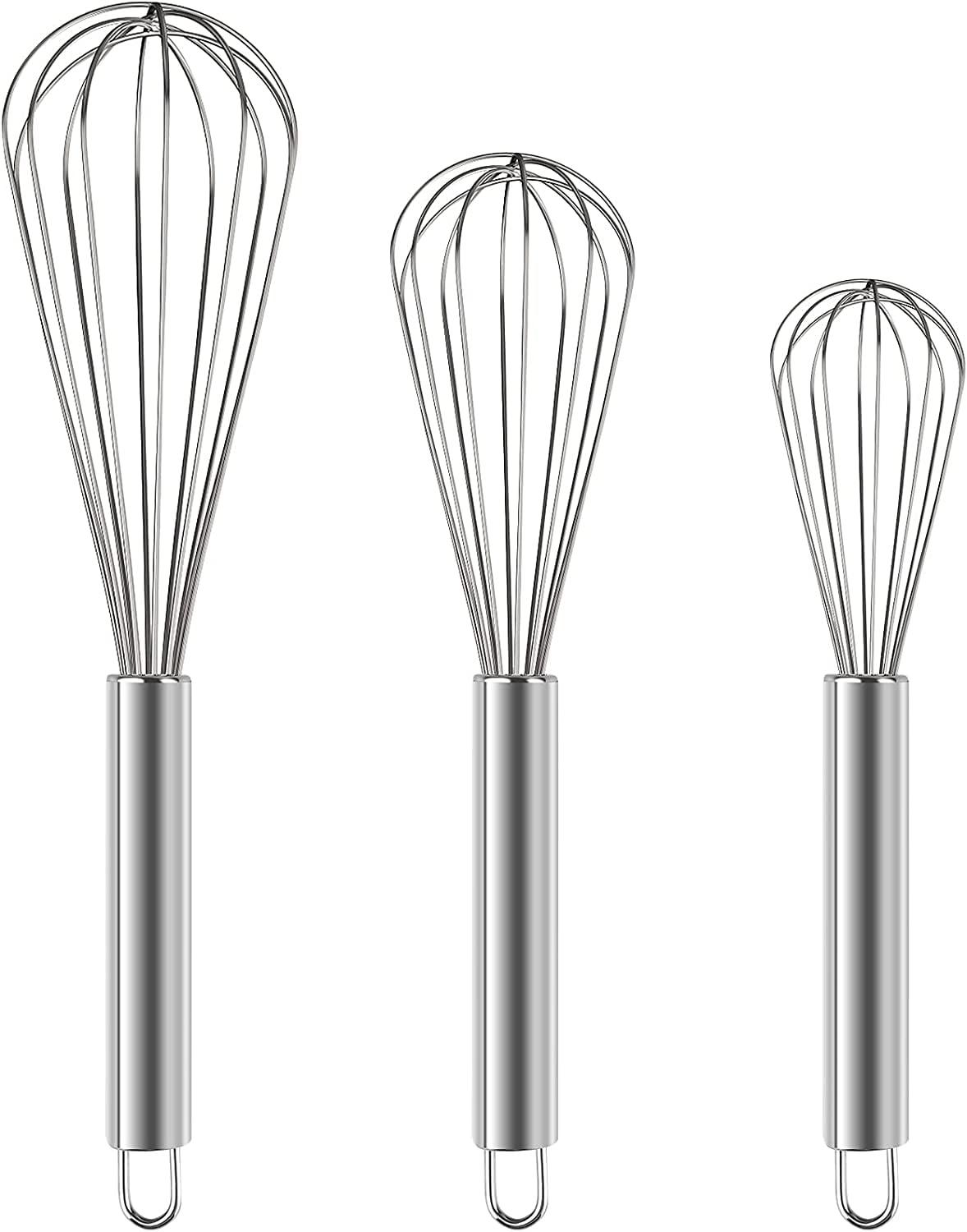 Stainless Steel Balloon Whisk Set, 3 Sizes