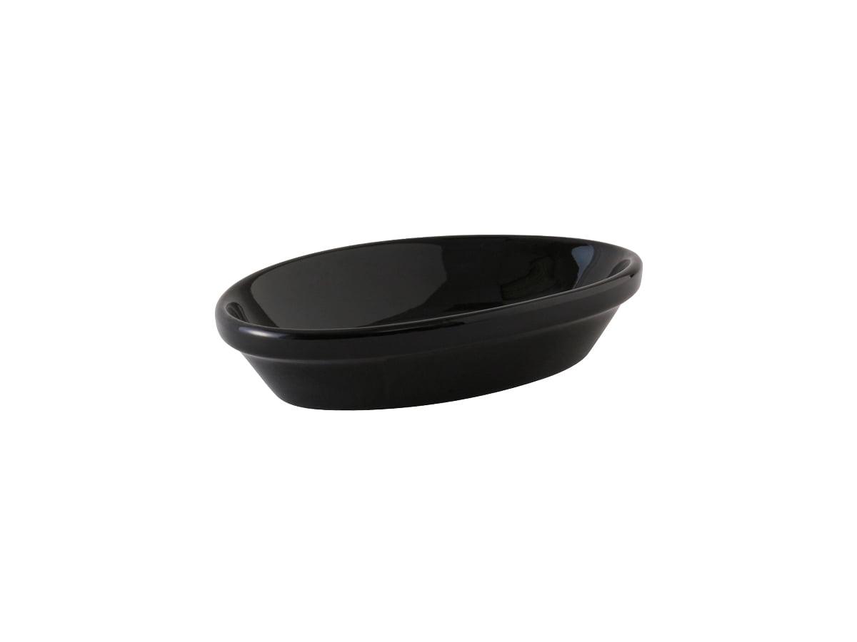 Black Ceramic 8-Ounce Oval Baker