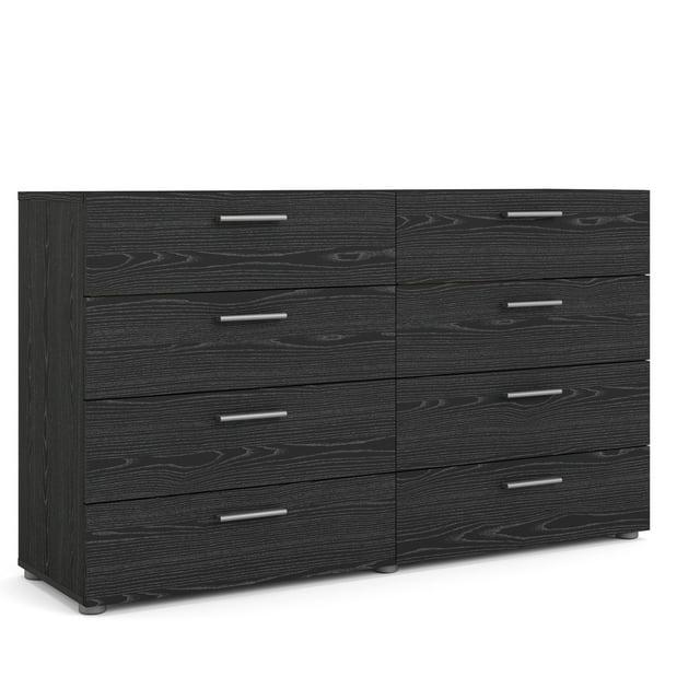 Tvilum Austin 8 Drawer Double Dresser, Black Woodgrain
