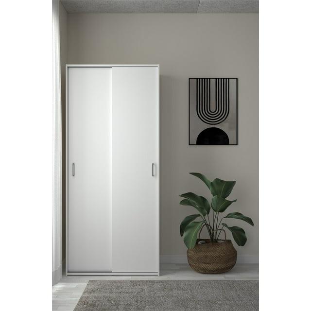 Tvilum, Space Wardrobe with 2 Sliding Doors, White