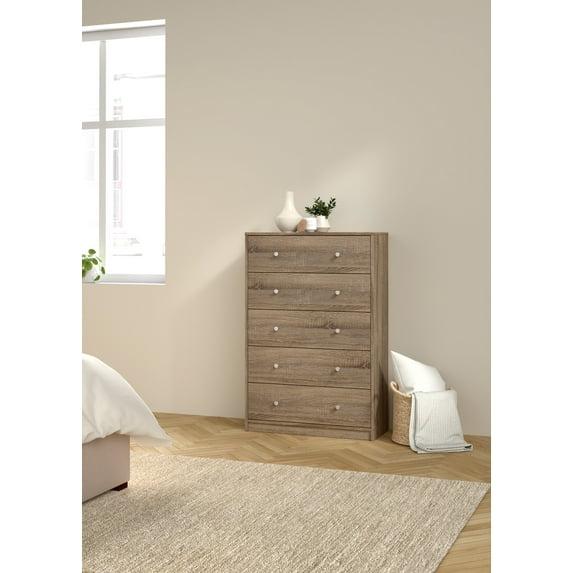 Tvilum, Portland 5 Drawer Chest, Truffle Oak