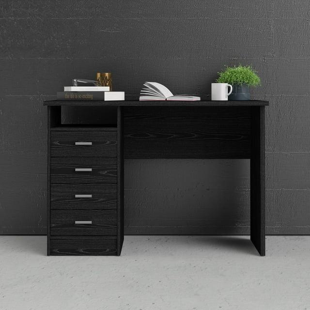 Tvilum,Desk with 4 Drawers Black Woodgrain