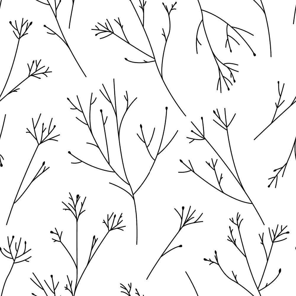 Black and White Scandinavian Peel and Stick Wallpaper Roll