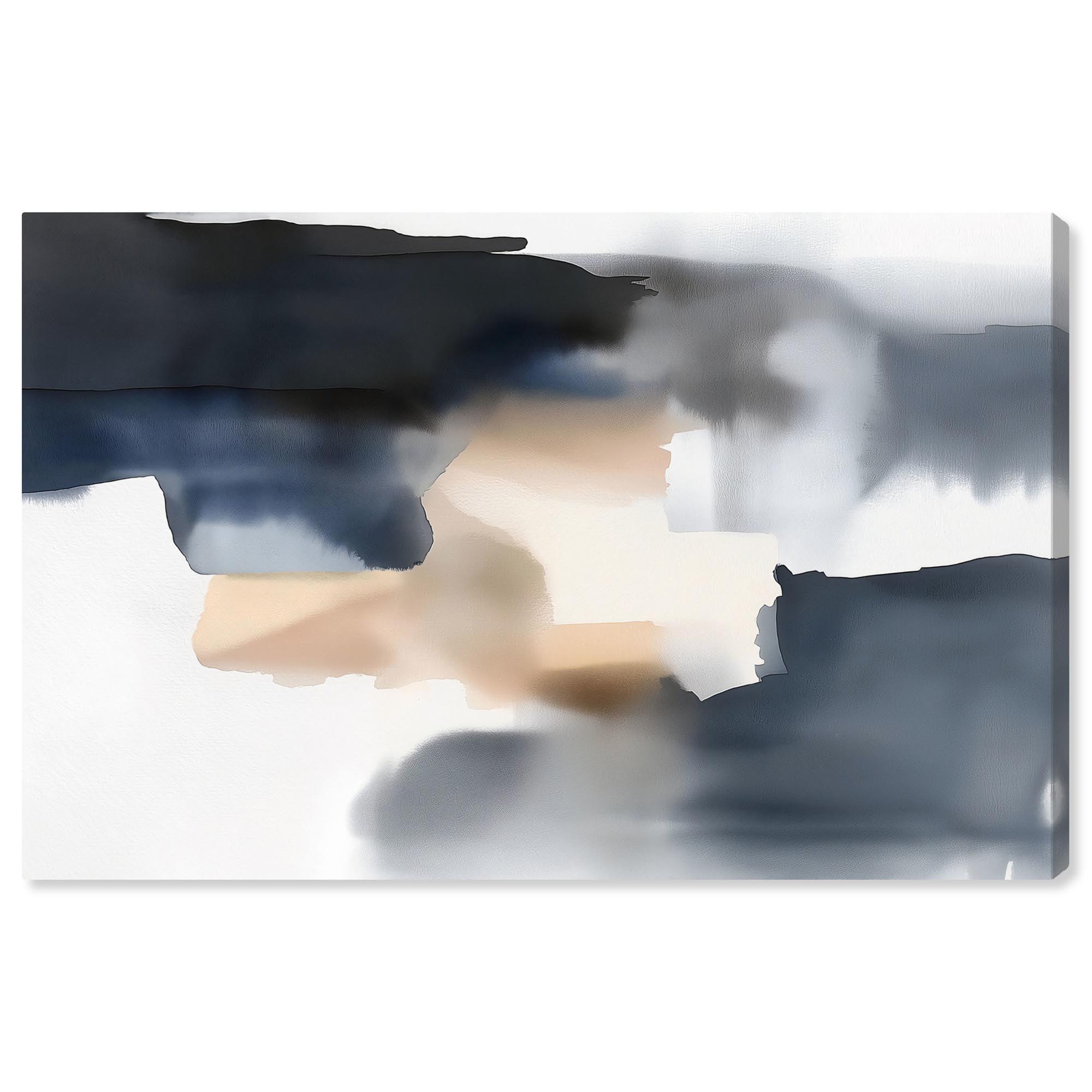Art Remedy Twilight Layers Canvas Blue Abstract Art by Art Remedy