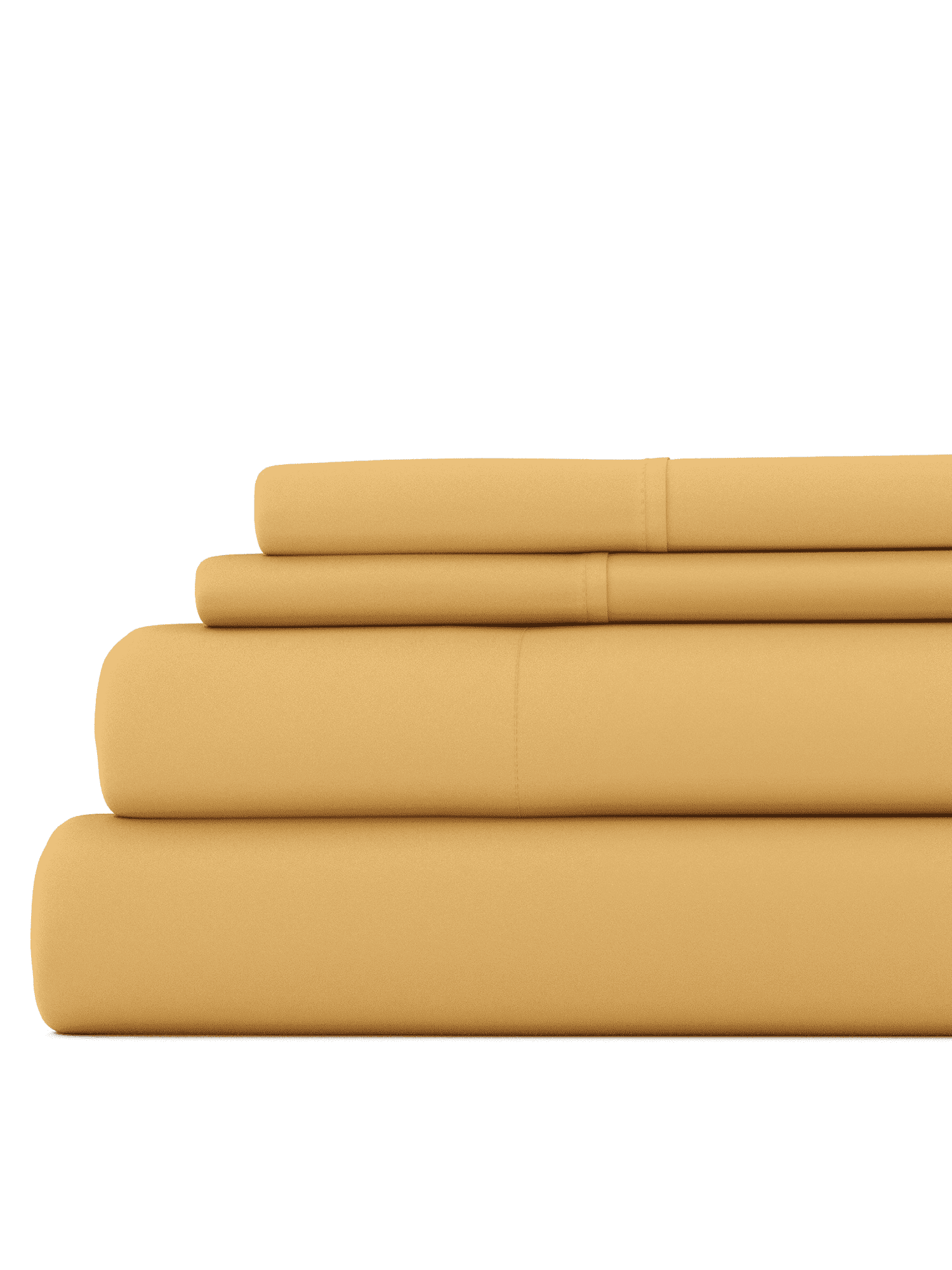 Twin, 3 Piece Solid Bed Sheet Set in Gold by Comfort Canopy