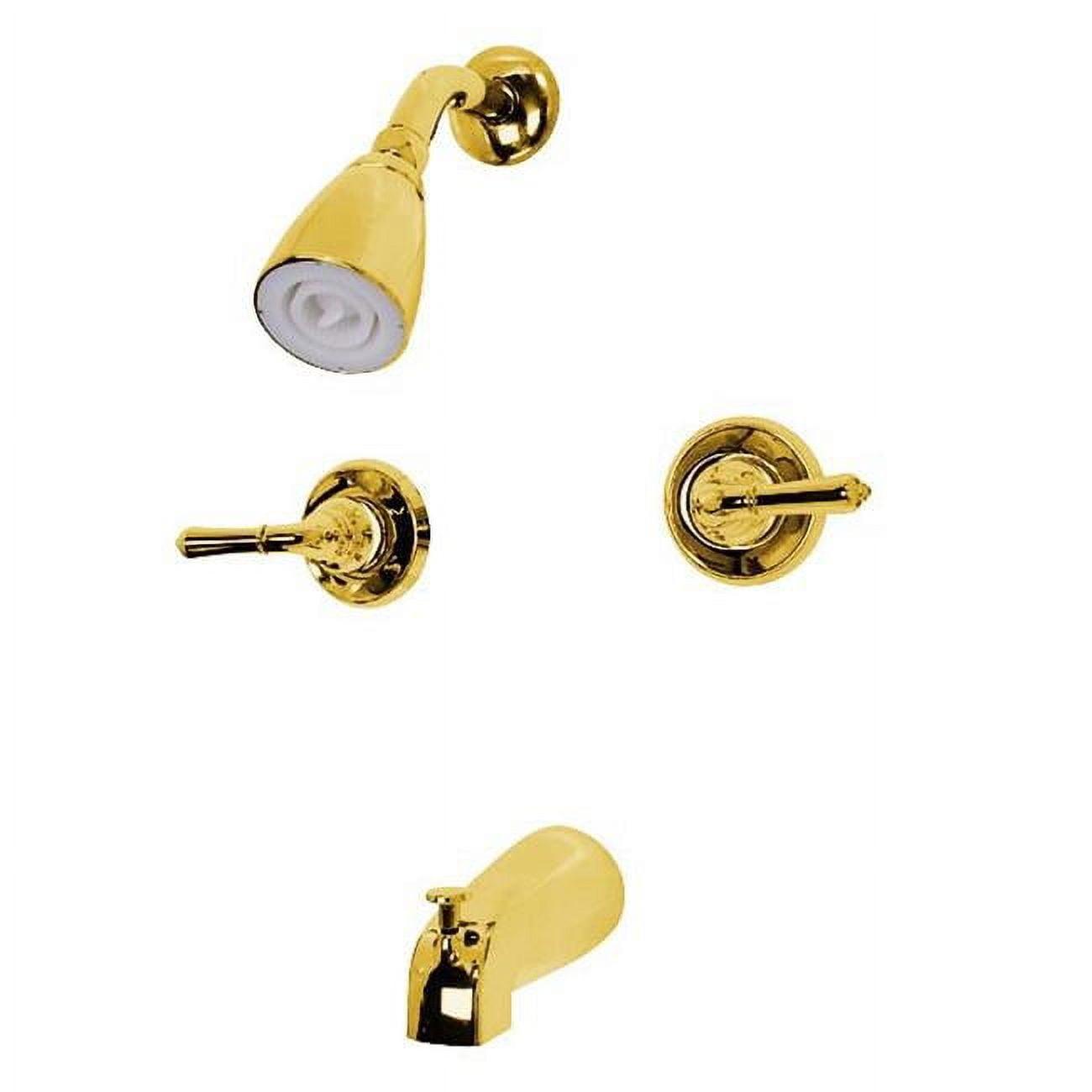 Magellan Polished Brass Multi-Head Wall-Mounted Tub and Shower Faucet