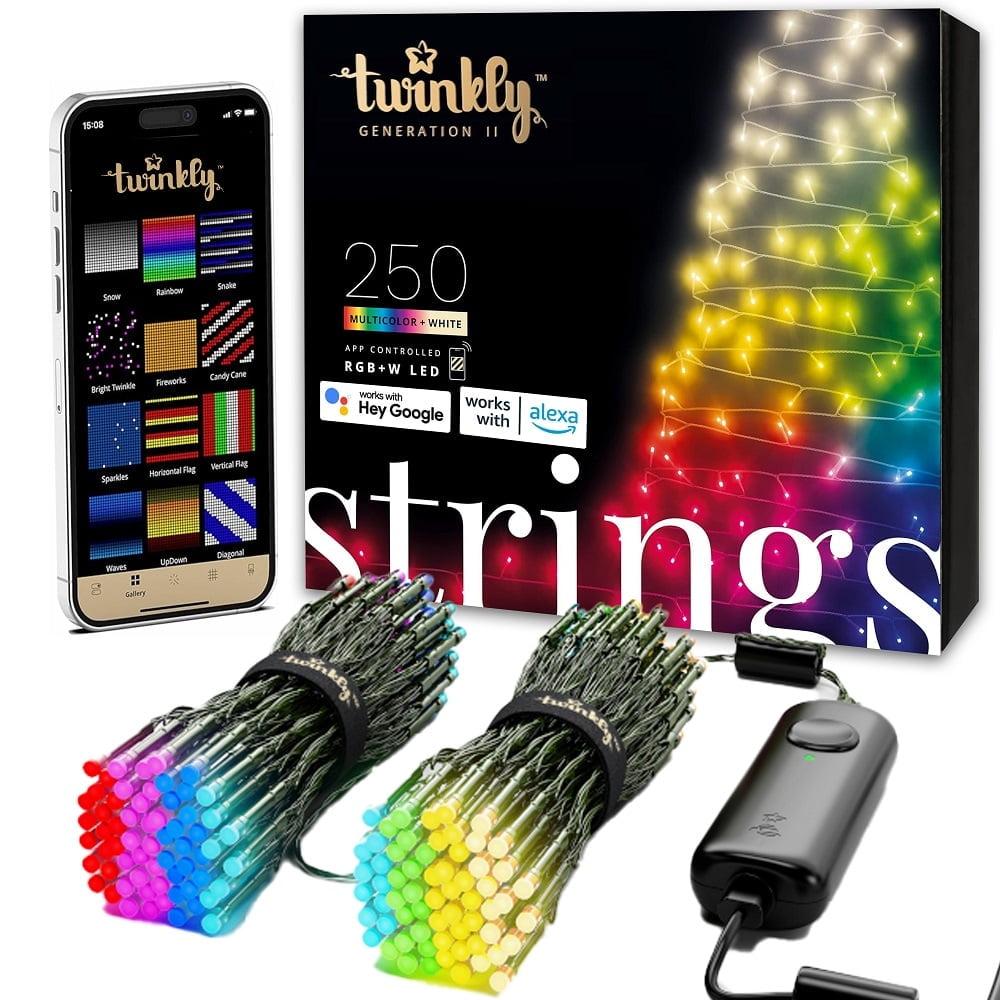 Twinkly 65.6ft Multicolor Smart LED String Lights with 250 RGB LEDs