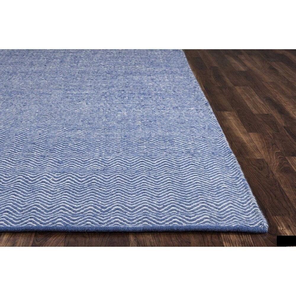 Twist Chevron Gray Hand-Woven Wool 5' x 8' Area Rug