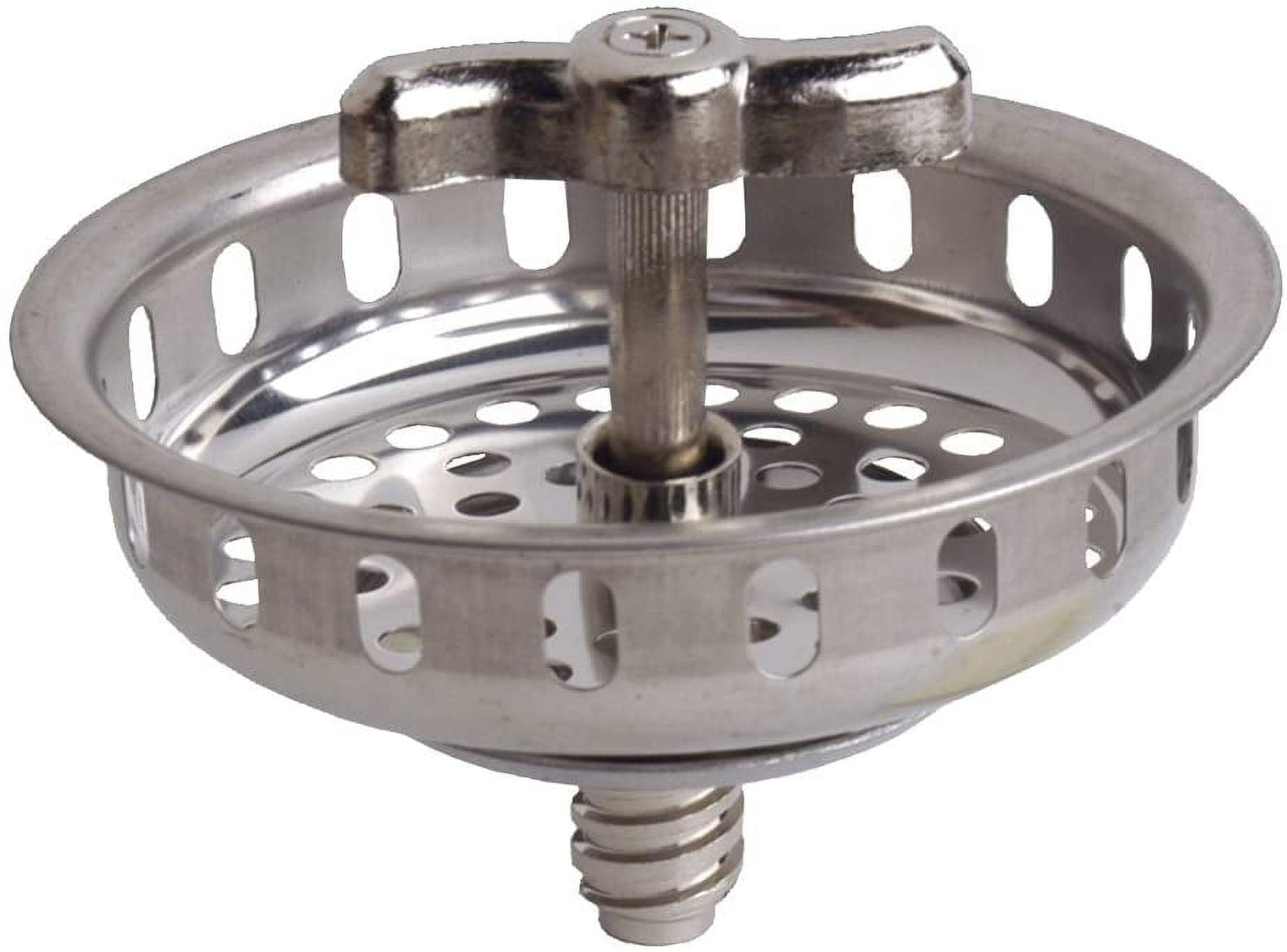 Chrome Rust-Resistant Kitchen Sink Basket Strainer