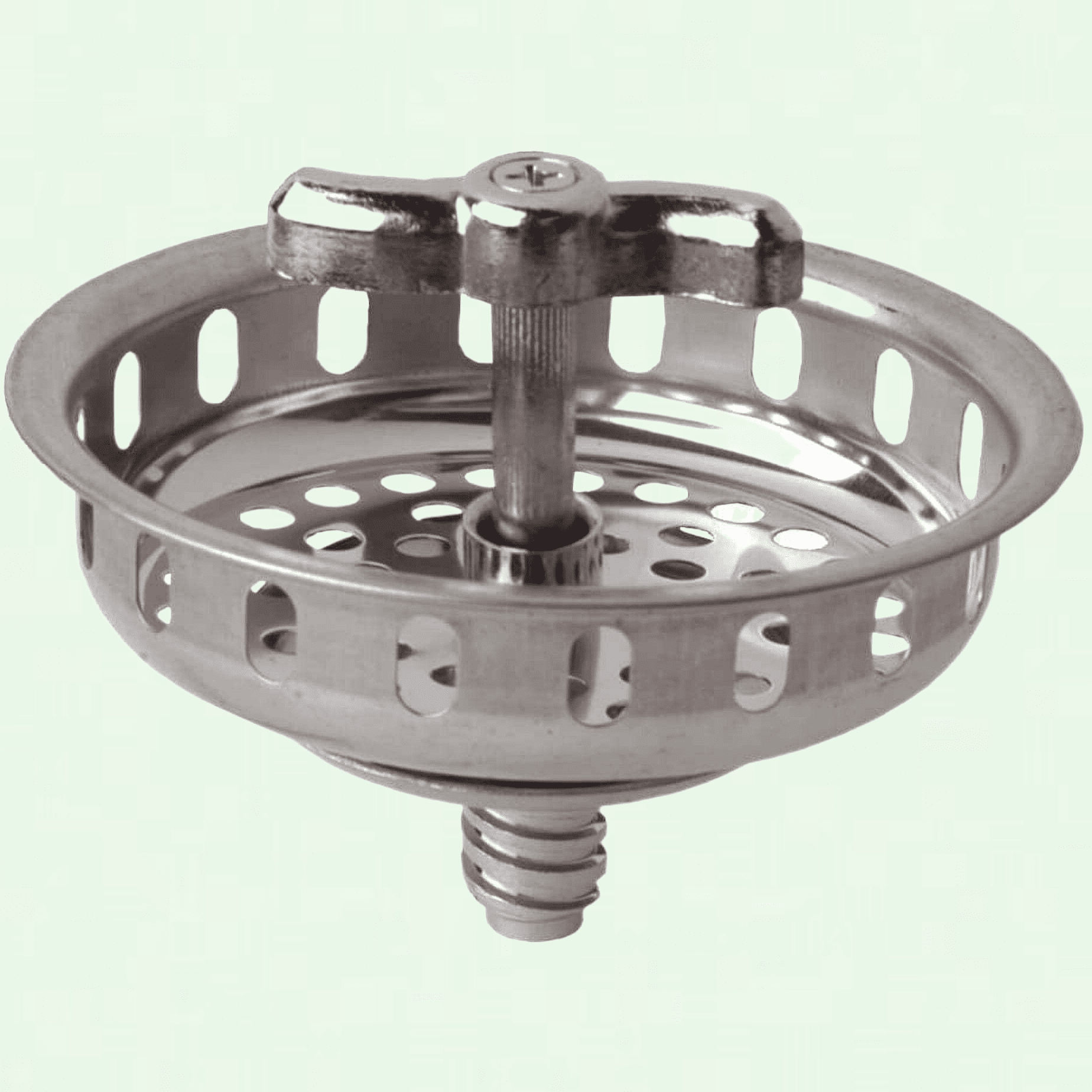 Chrome Rust-Resistant Kitchen Sink Basket Strainer