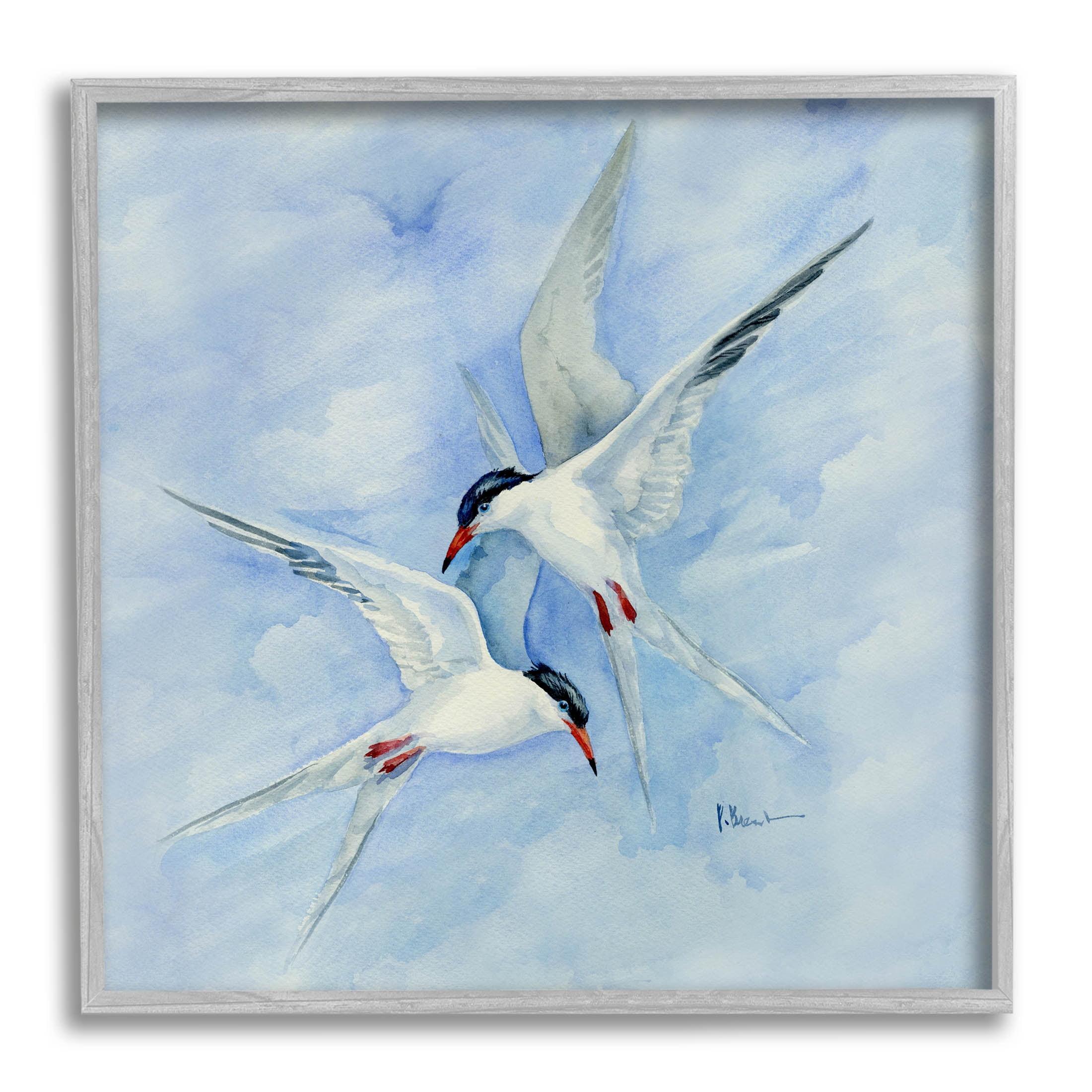 Stupell Industries " Two Birds Flying Sky Wildlife " by Paul Brent