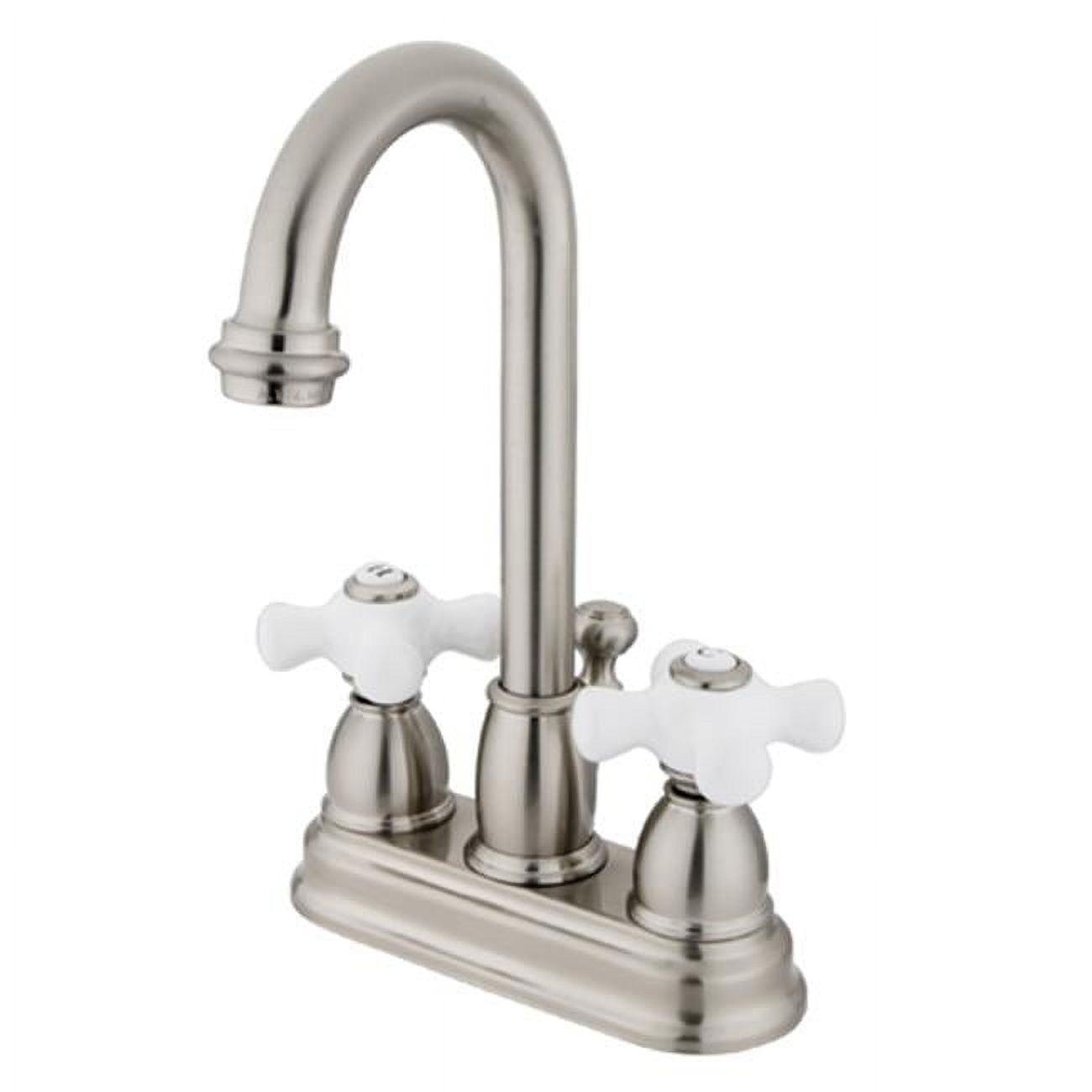 Centerset Bathroom Faucet with Double Cross Handles