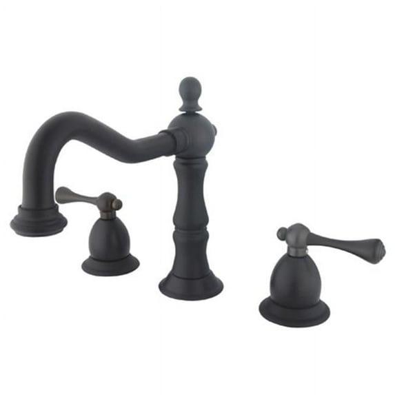 Kingston Brass Kingston Brass Heritage Two-Handle 3-Hole Deck Mount Widespread Bathroom Faucet with Brass Pop-Up Drain KS1971AL